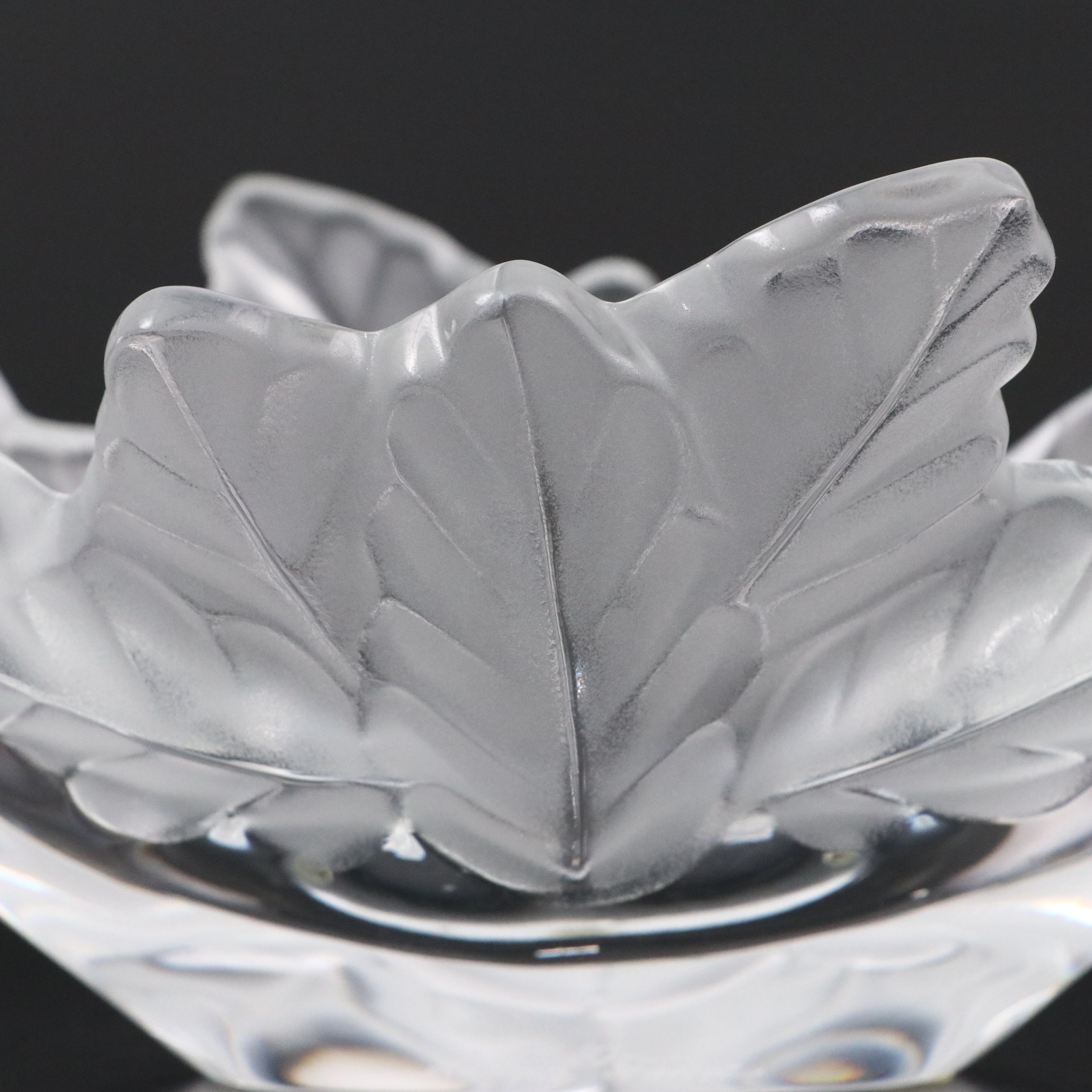 Lalique "Compiegne" Frosted and Clear Crystal Bowl