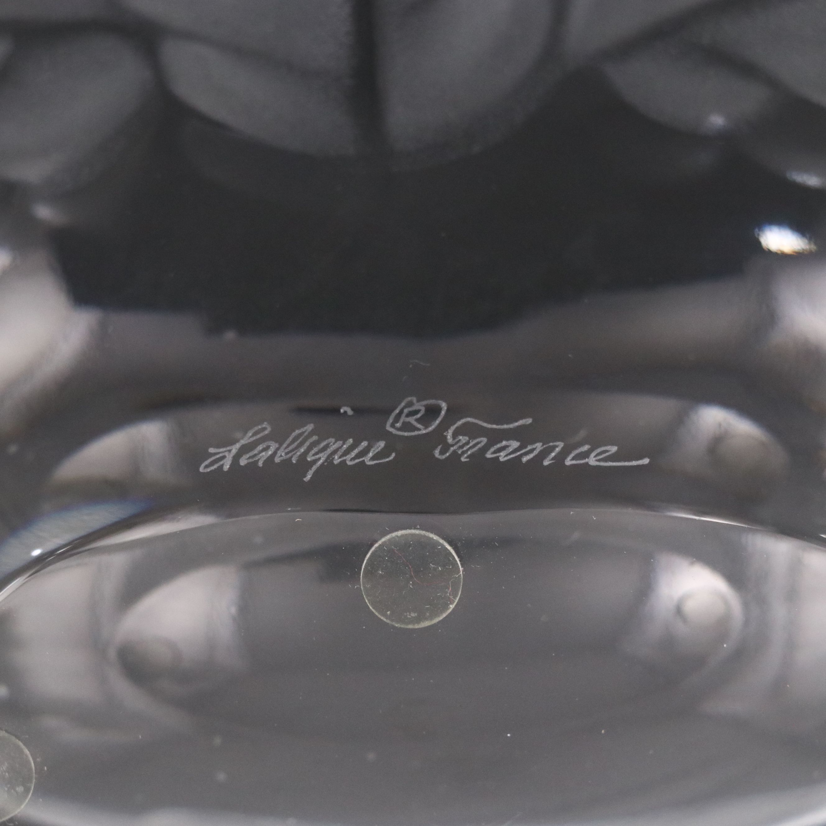 Lalique "Compiegne" Frosted and Clear Crystal Bowl