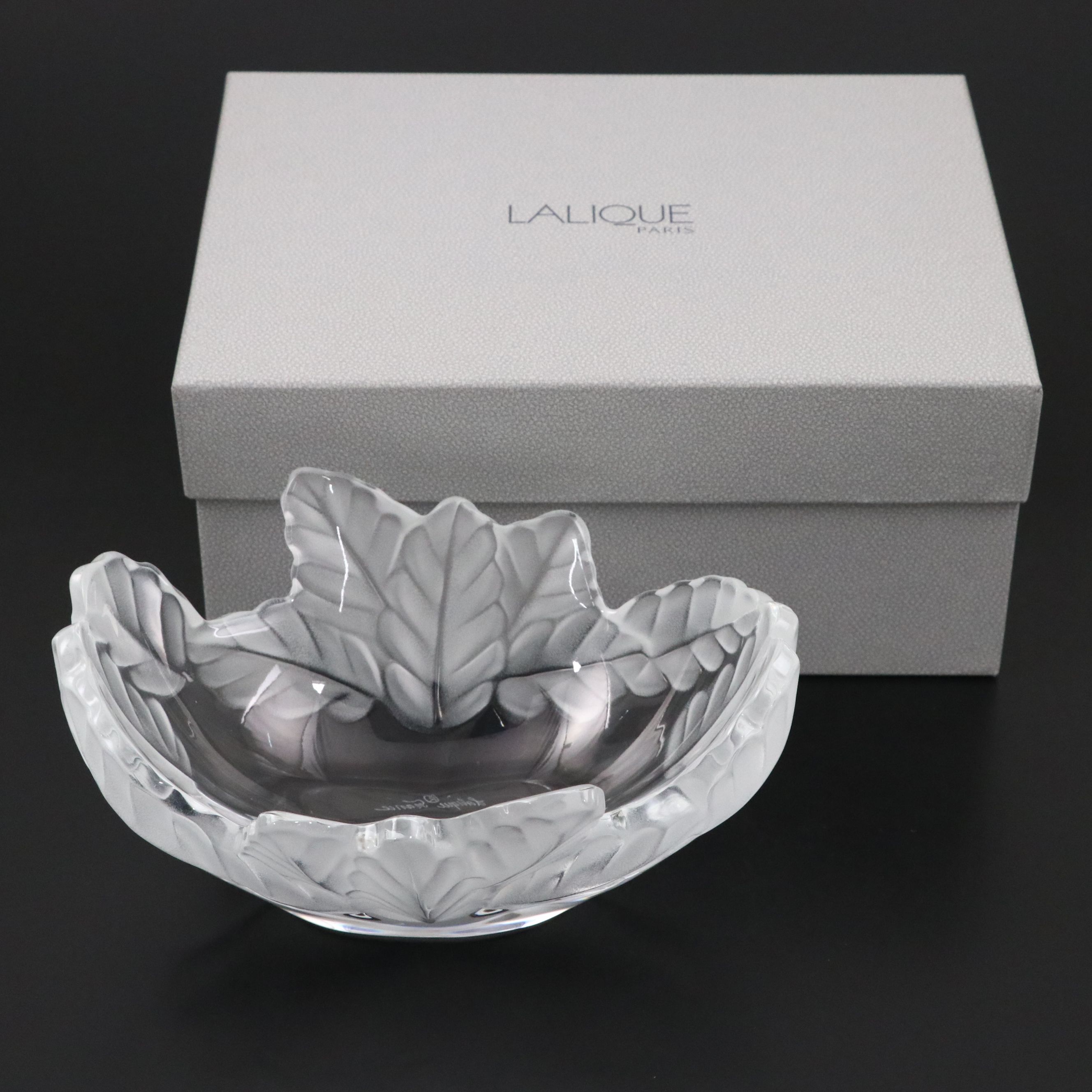 Lalique "Compiegne" Frosted and Clear Crystal Bowl