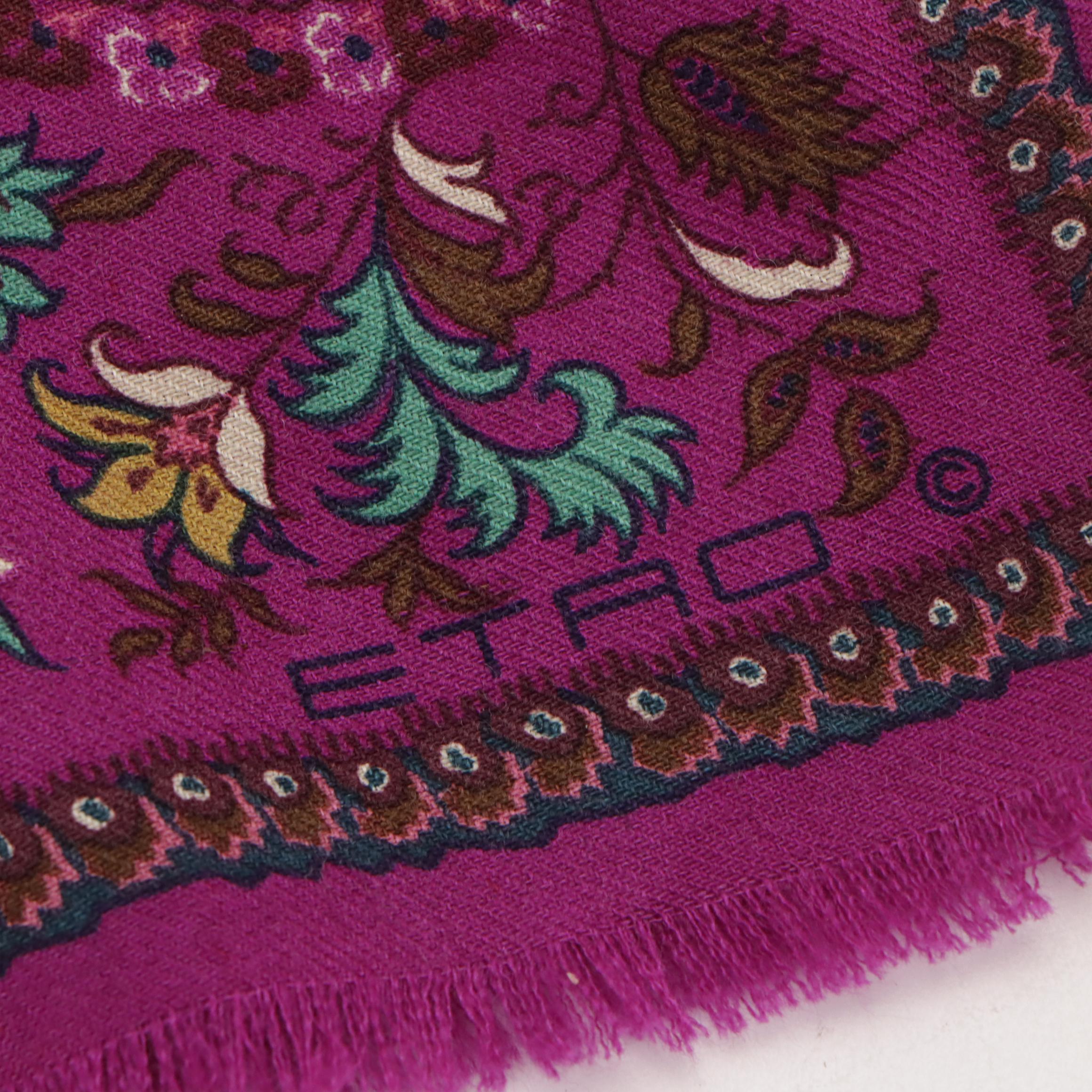 ETRO Paisley Print Silk/Wool Scarf