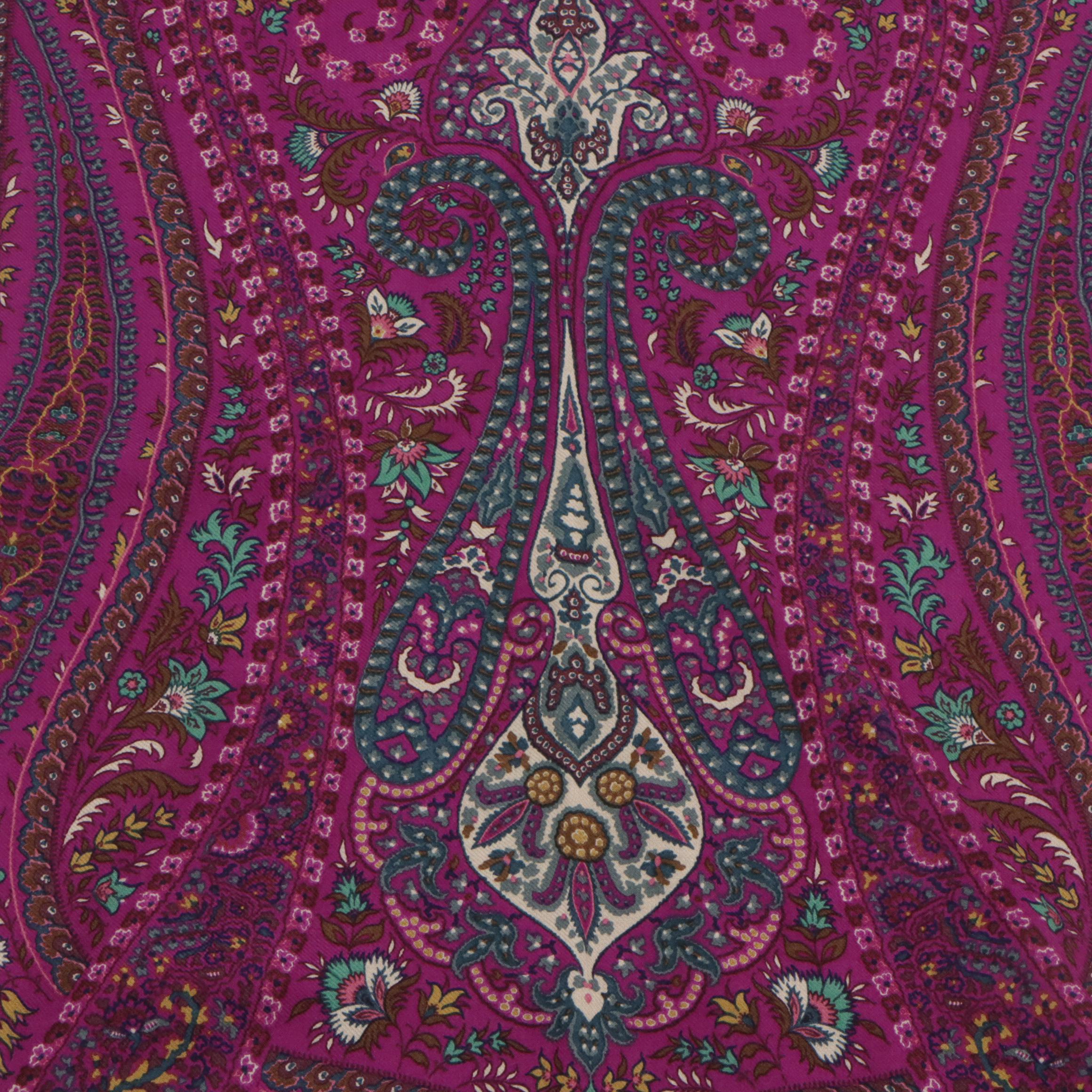 ETRO Paisley Print Silk/Wool Scarf