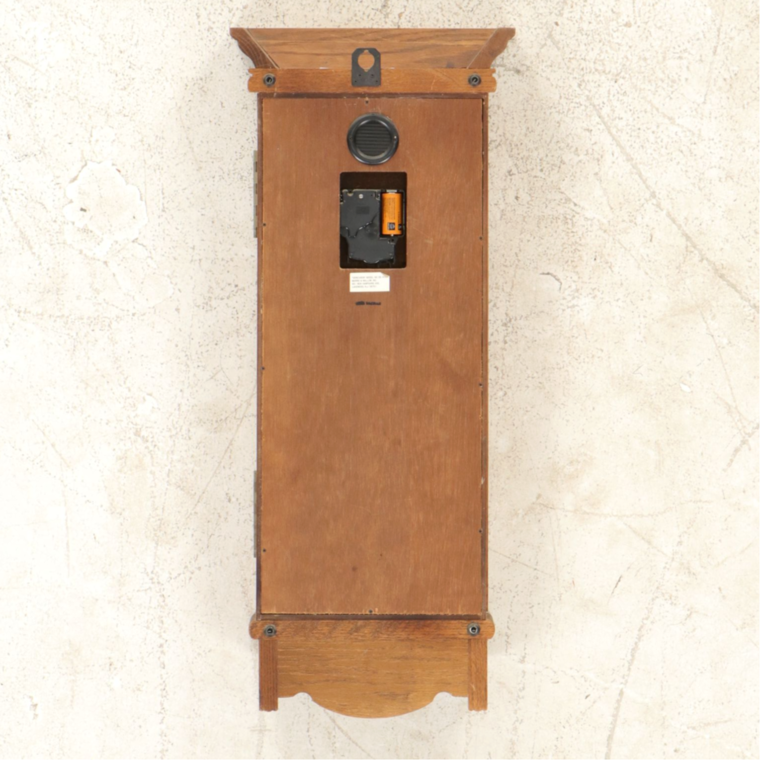 Verichron Battery Operated Wall Clock in Oak Case