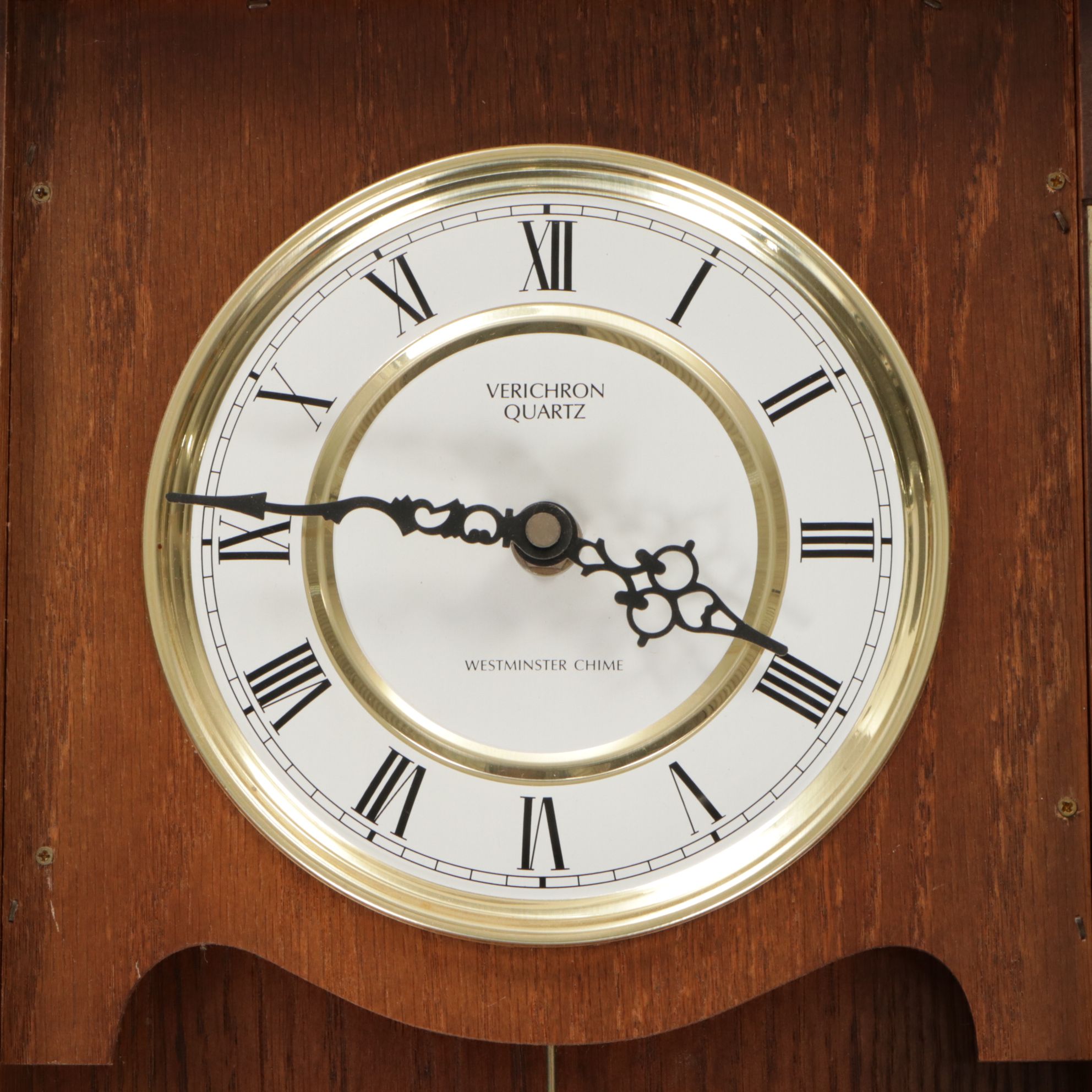 Verichron Battery Operated Wall Clock in Oak Case