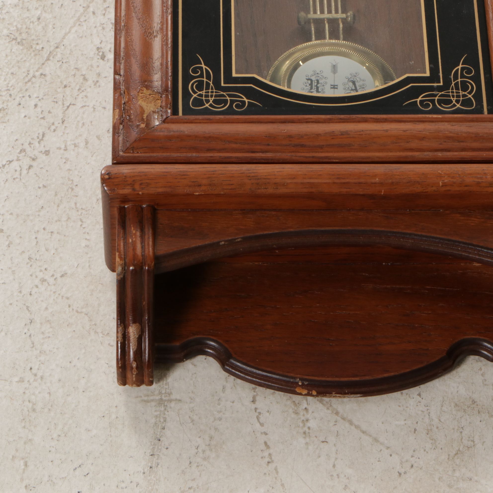 Verichron Battery Operated Wall Clock in Oak Case