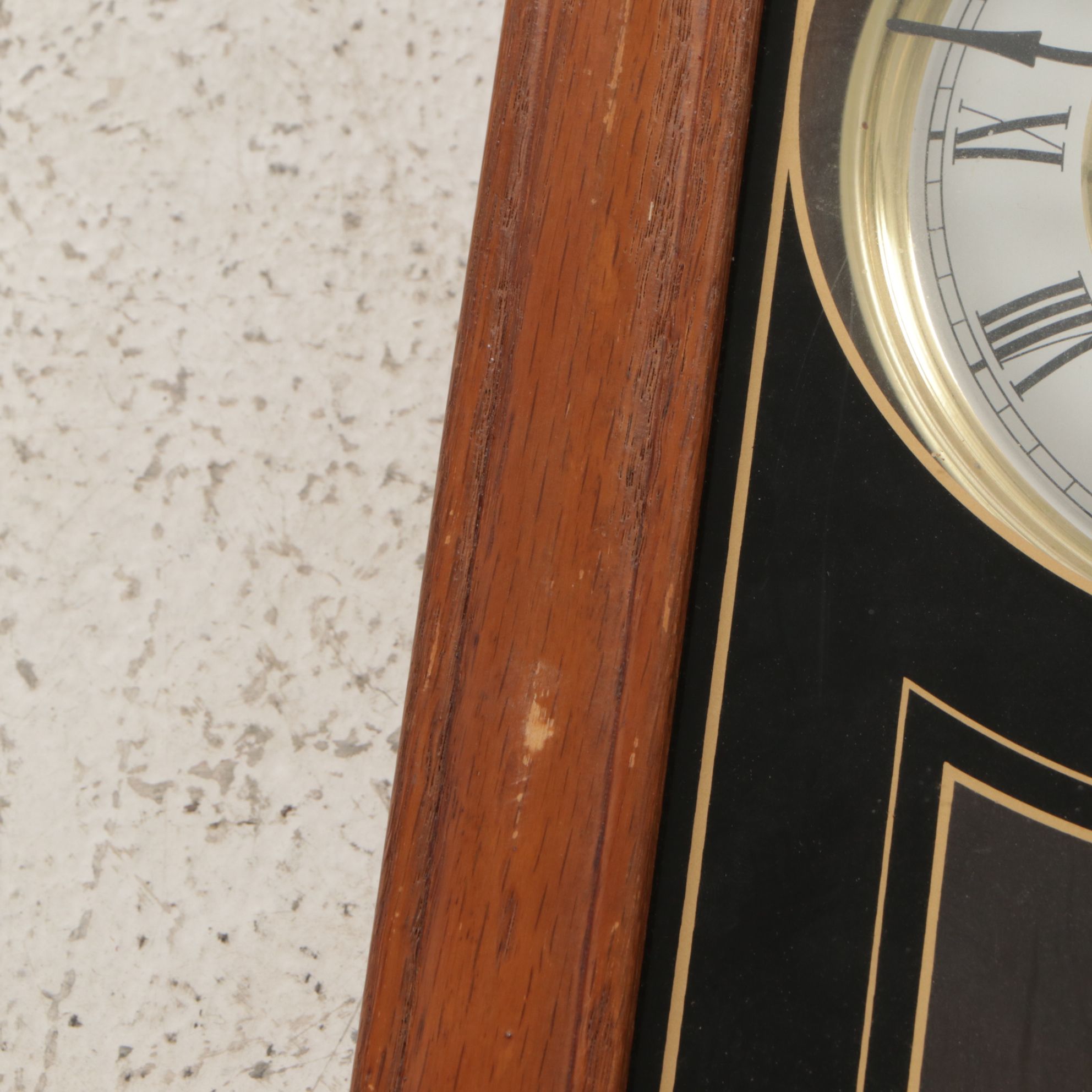 Verichron Battery Operated Wall Clock in Oak Case