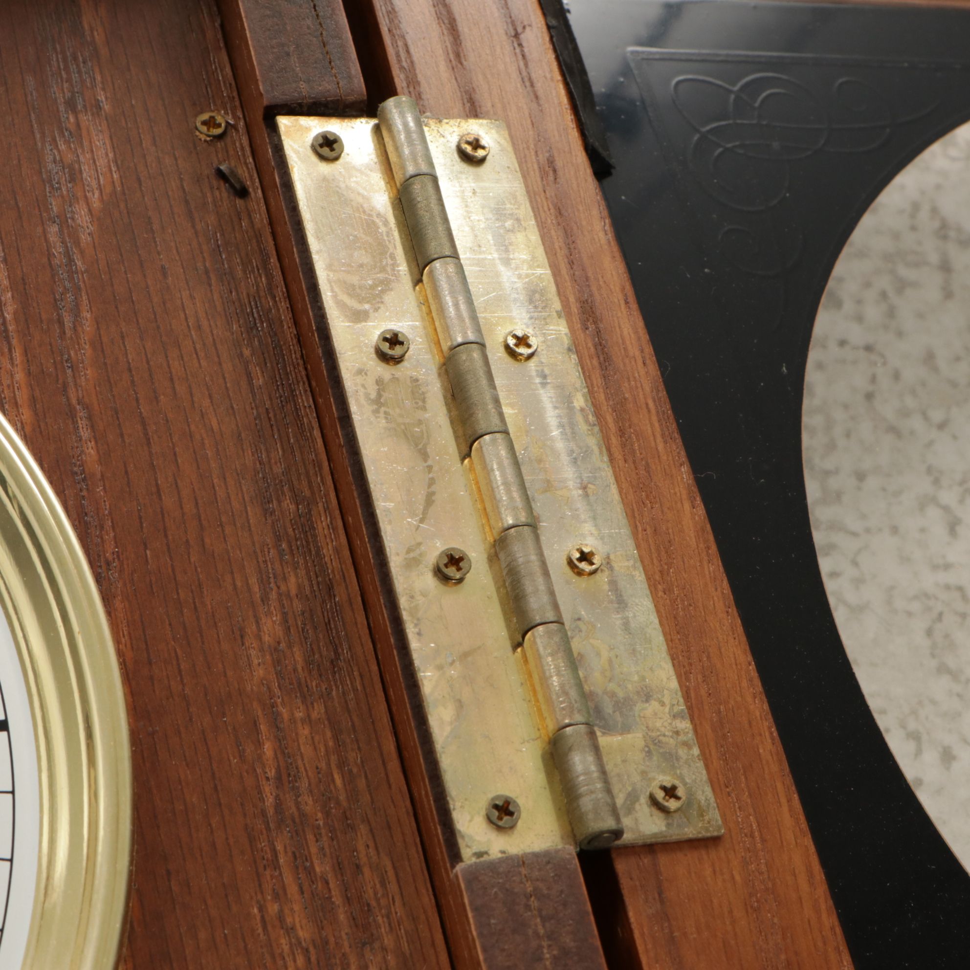 Verichron Battery Operated Wall Clock in Oak Case