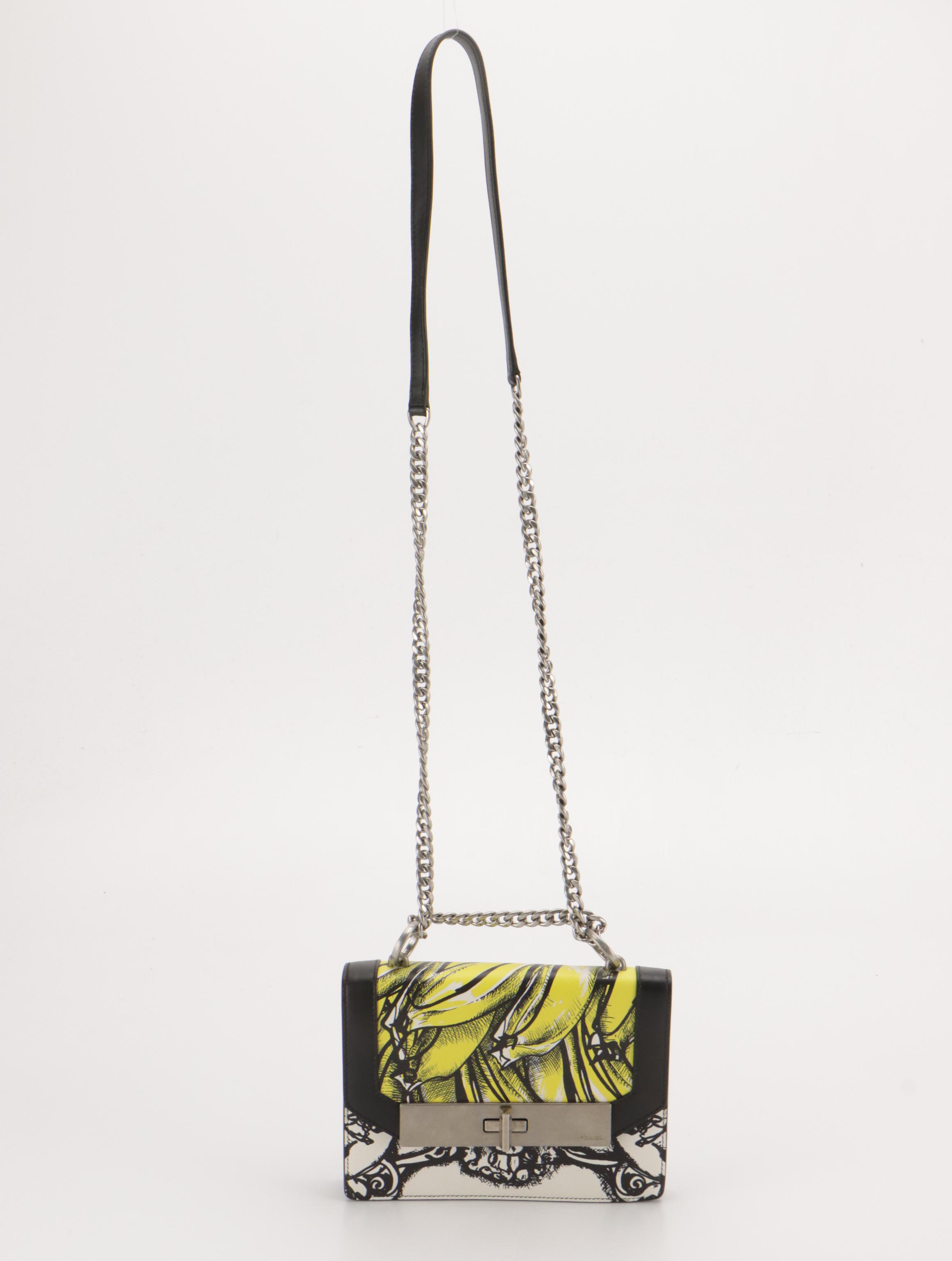 Prada Flap Bag 1BD156 in City Calf Stamp Leather