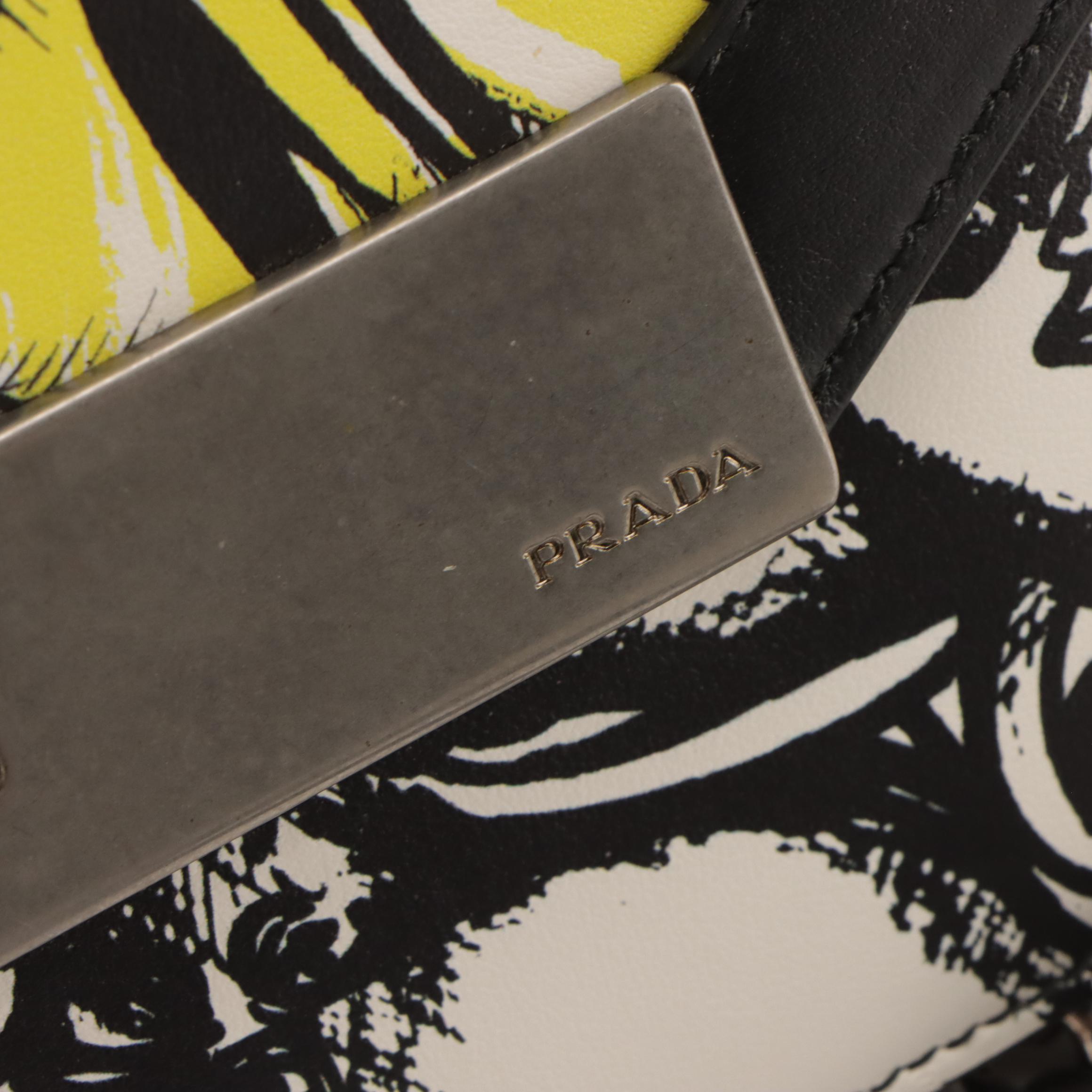 Prada Flap Bag 1BD156 in City Calf Stamp Leather