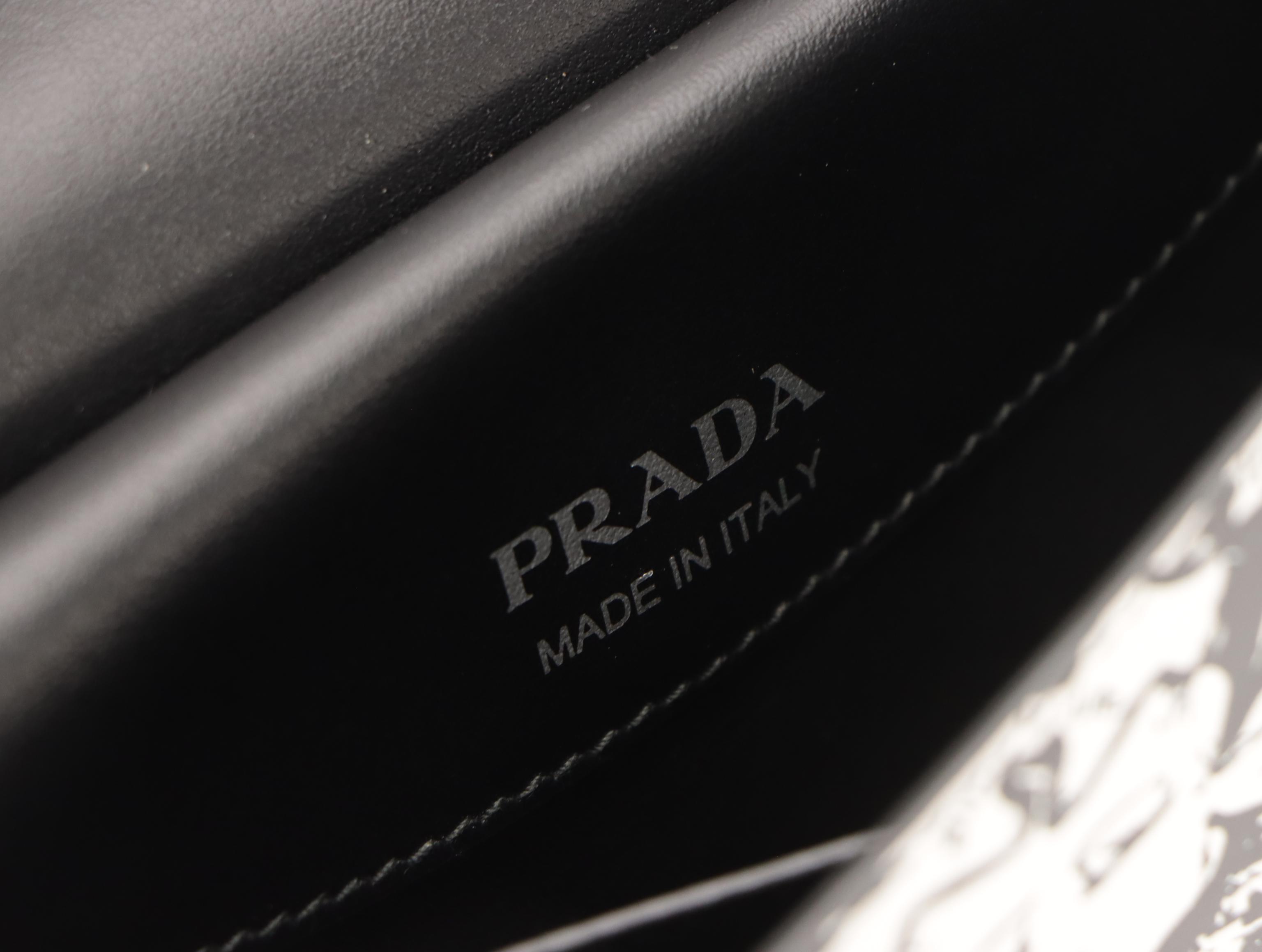 Prada Flap Bag 1BD156 in City Calf Stamp Leather