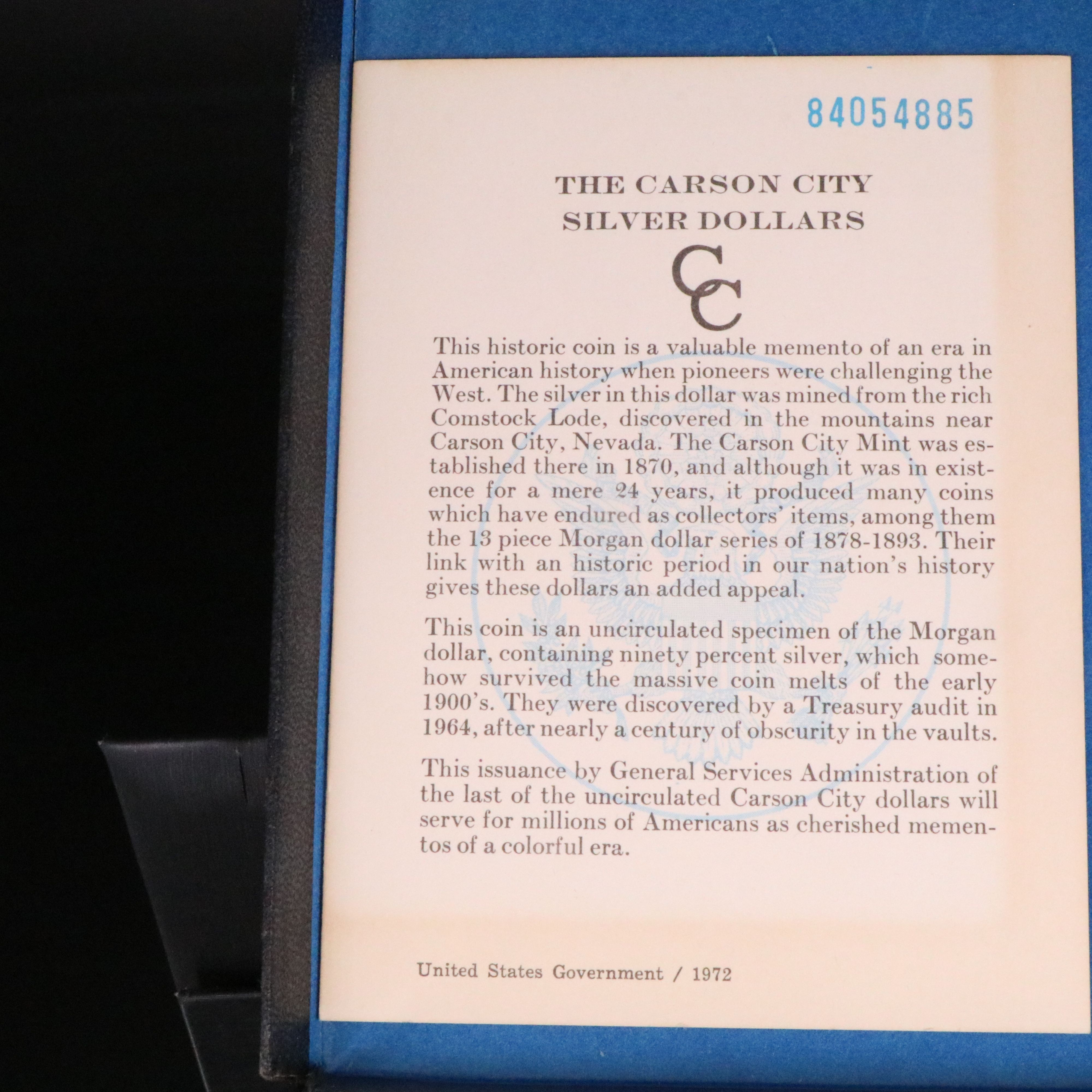 GSA 1884 Carson City Morgan Silver Dollar
