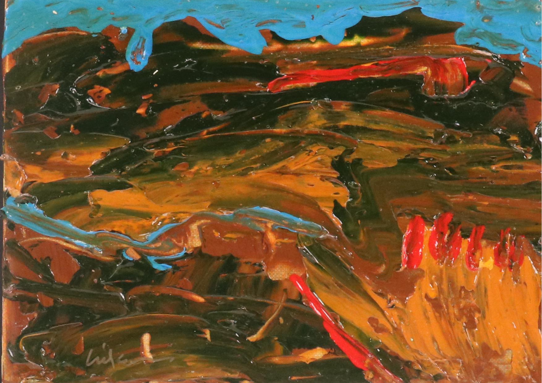 Harry Hilson Modern Landscape Acrylic Painting