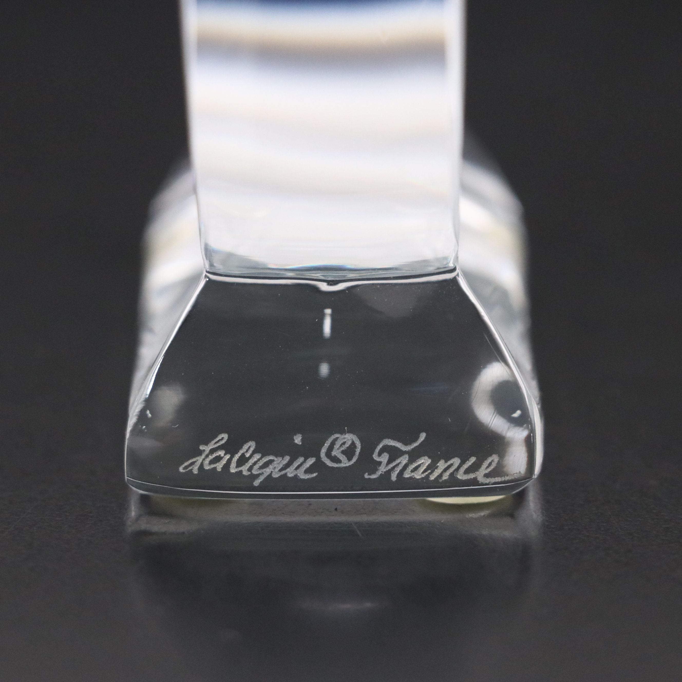 Lalique "Jungle" Frosted and Clear Crystal Clock