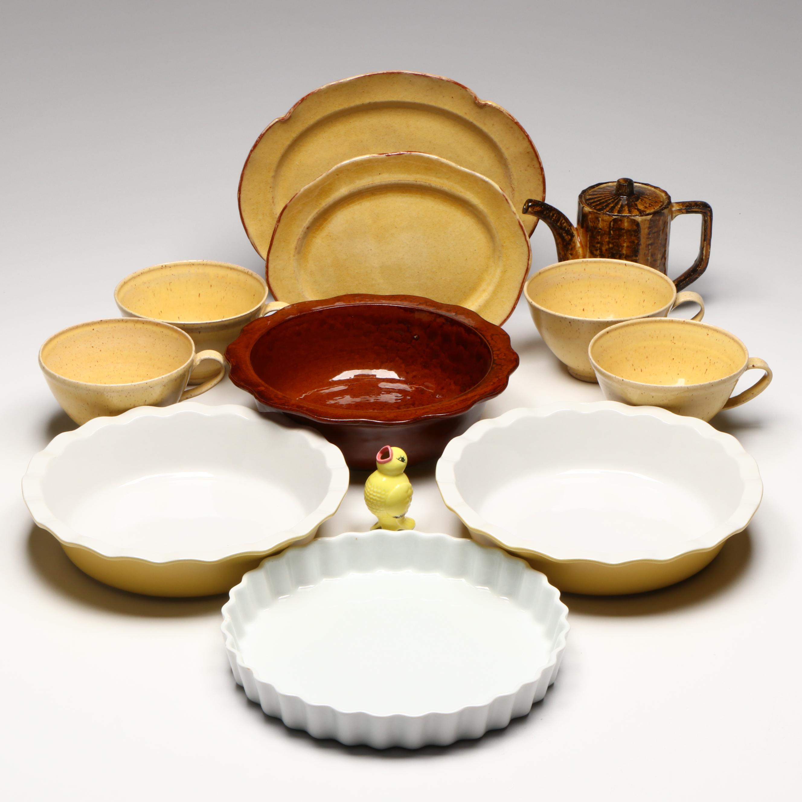 Gertrud Båge Ceramic Platters with Other Table Accessories and Bakeware