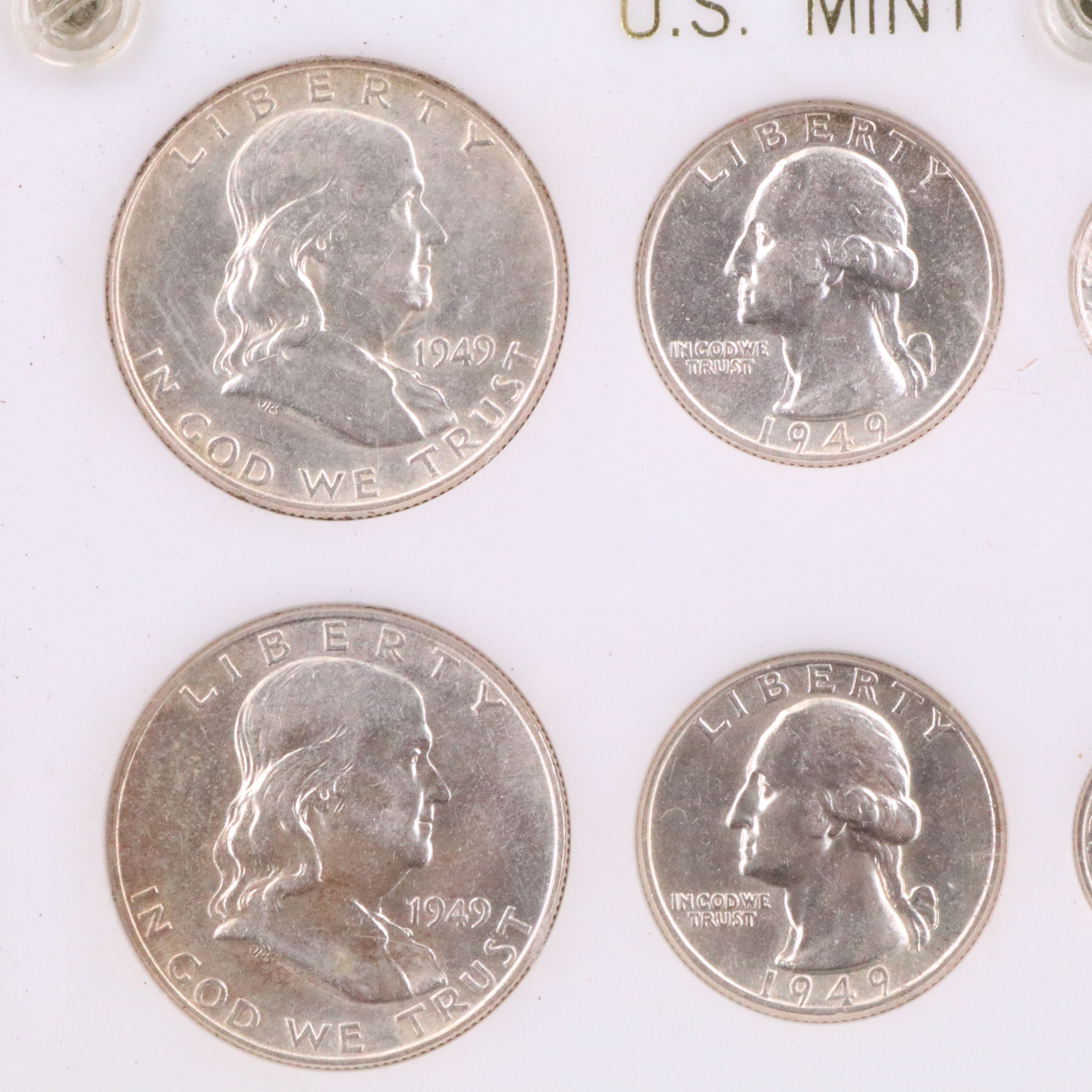 1949 U.S. Mint sets from Philadelphia, Denver, and San Francisco