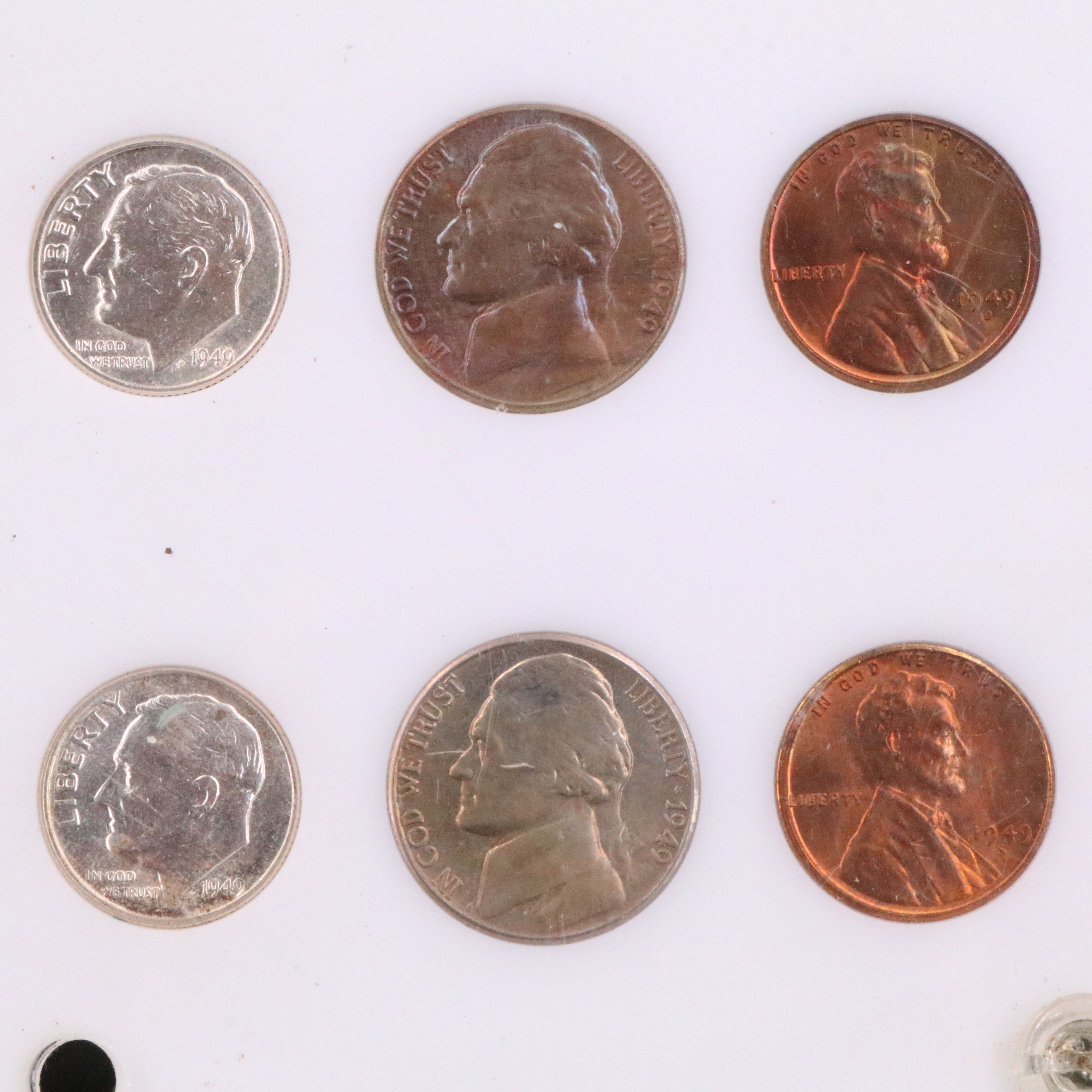 1949 U.S. Mint sets from Philadelphia, Denver, and San Francisco