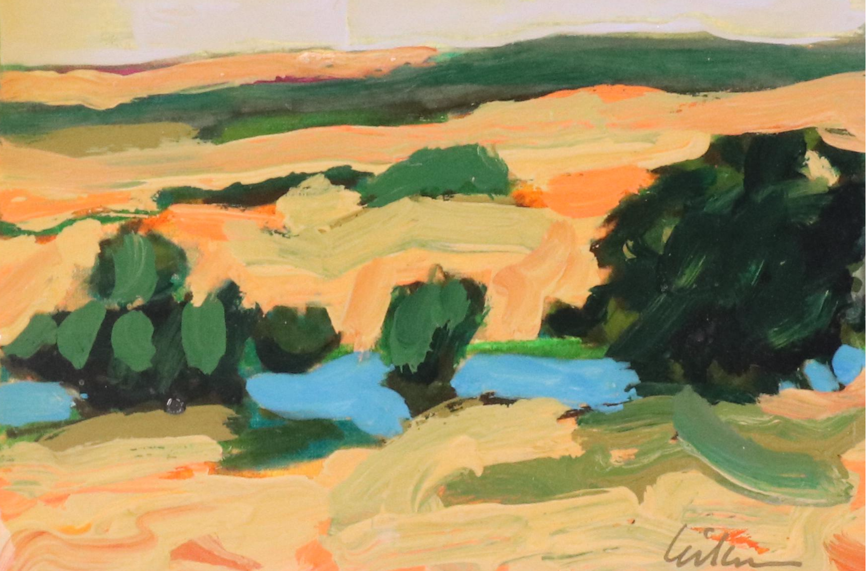 Harry Hilson Modern Landscape Acrylic Painting