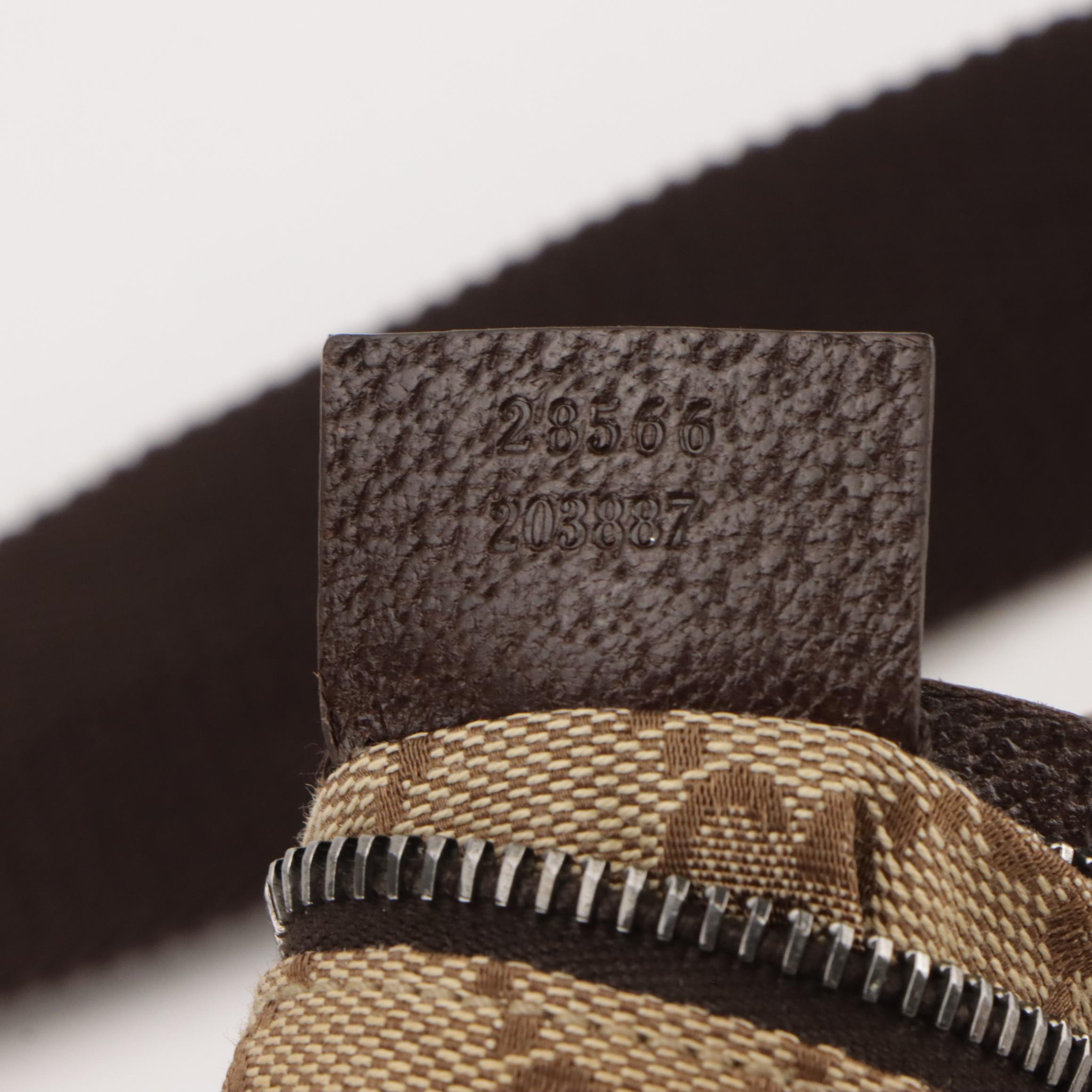 Gucci GG Jacquard Canvas and Cinghiale Leather Belt Bag