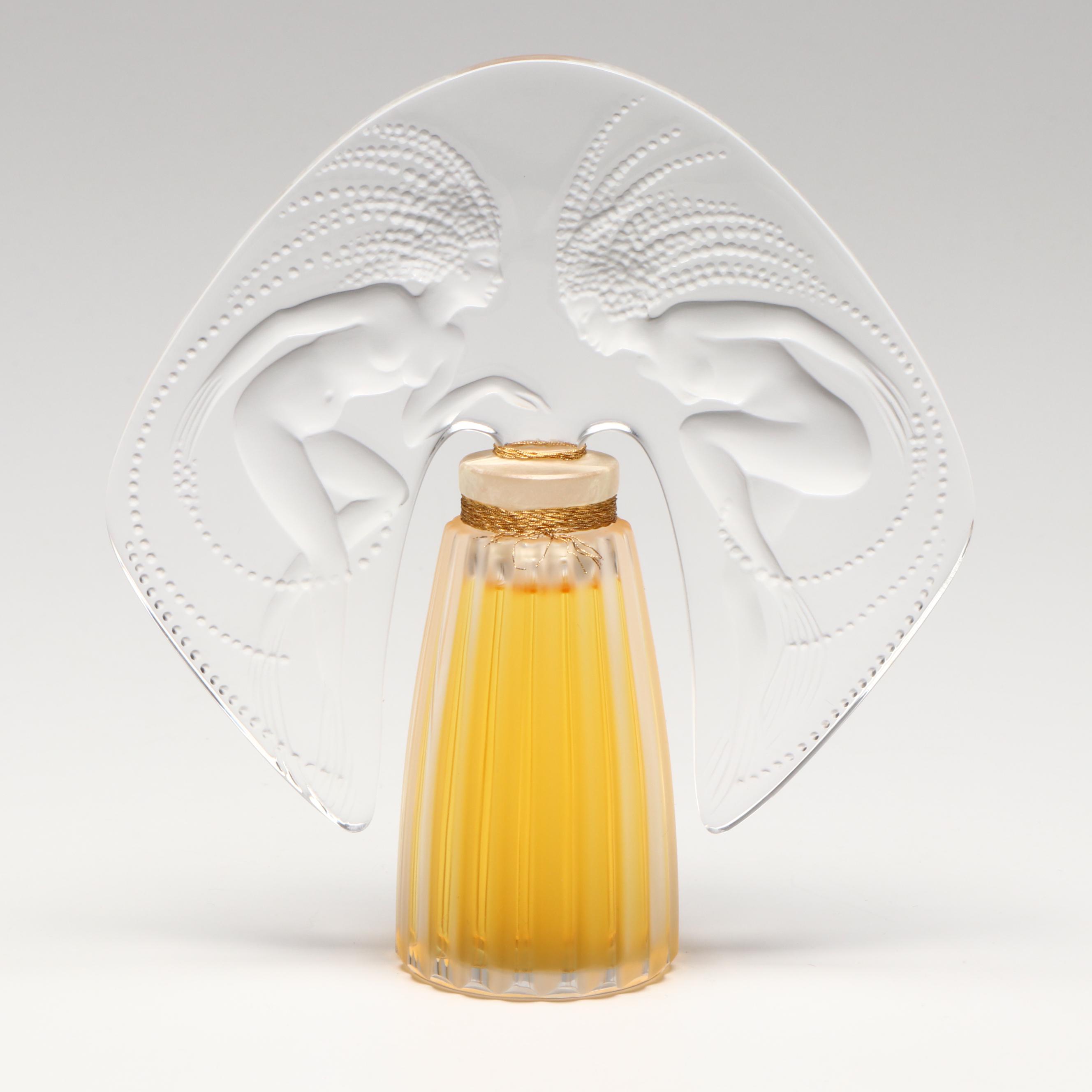 Lalique Flacon Collection "Ondines" Crystal Perfume Bottle, 1998