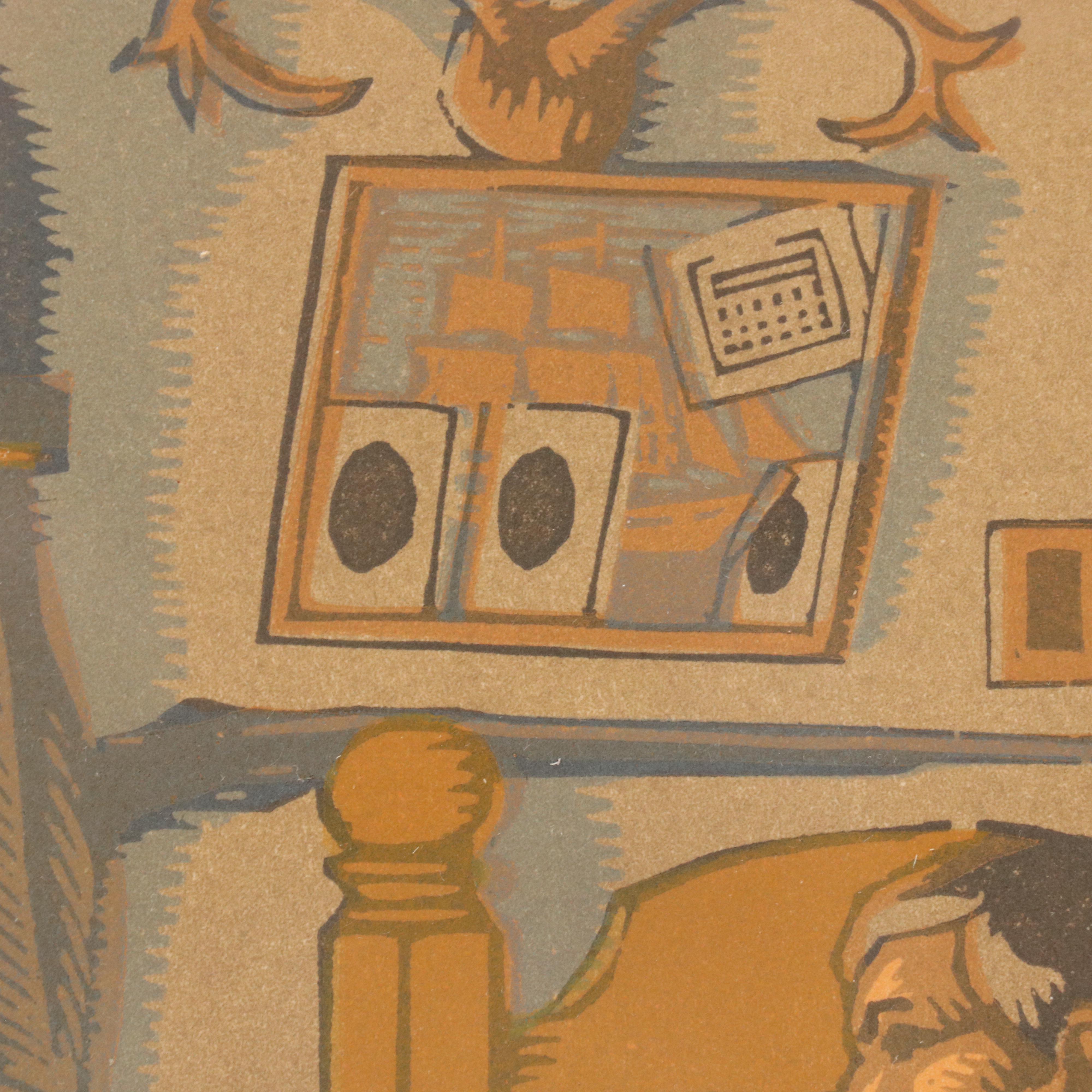 Gustave Baumann Woodcut "December" from "All the Year Round," 1912