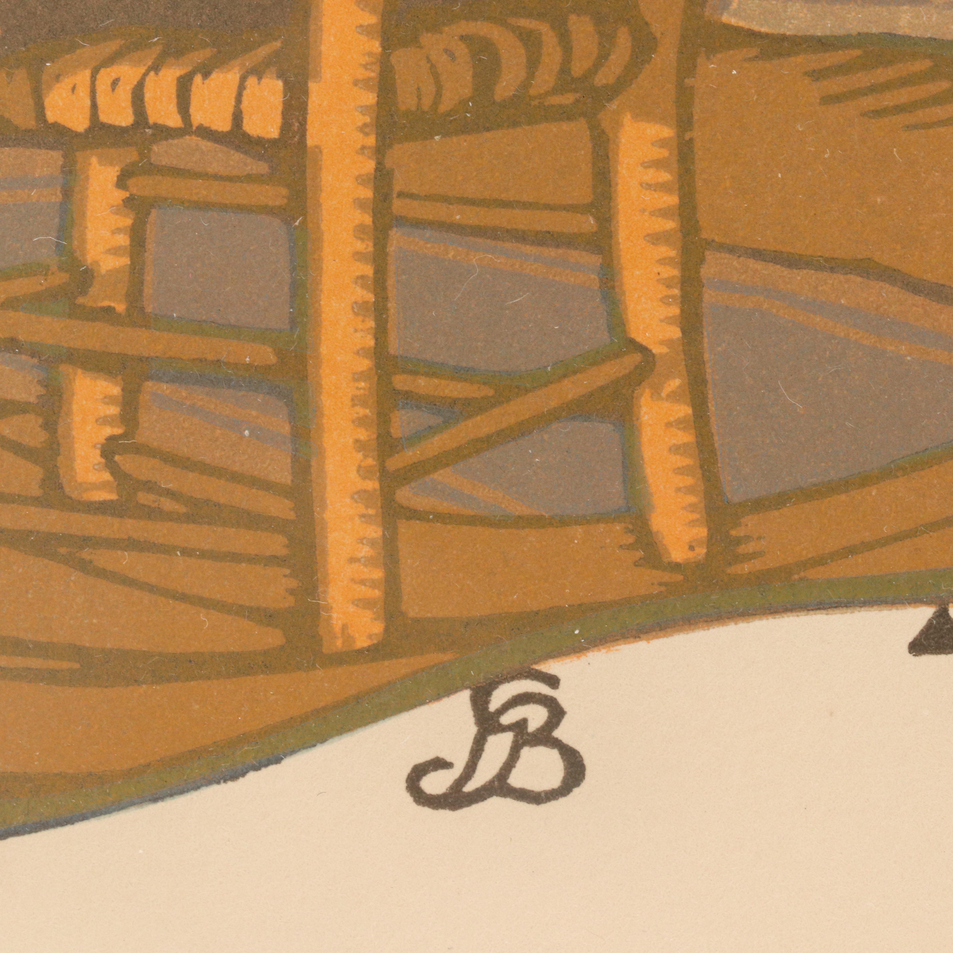 Gustave Baumann Woodcut "December" from "All the Year Round," 1912