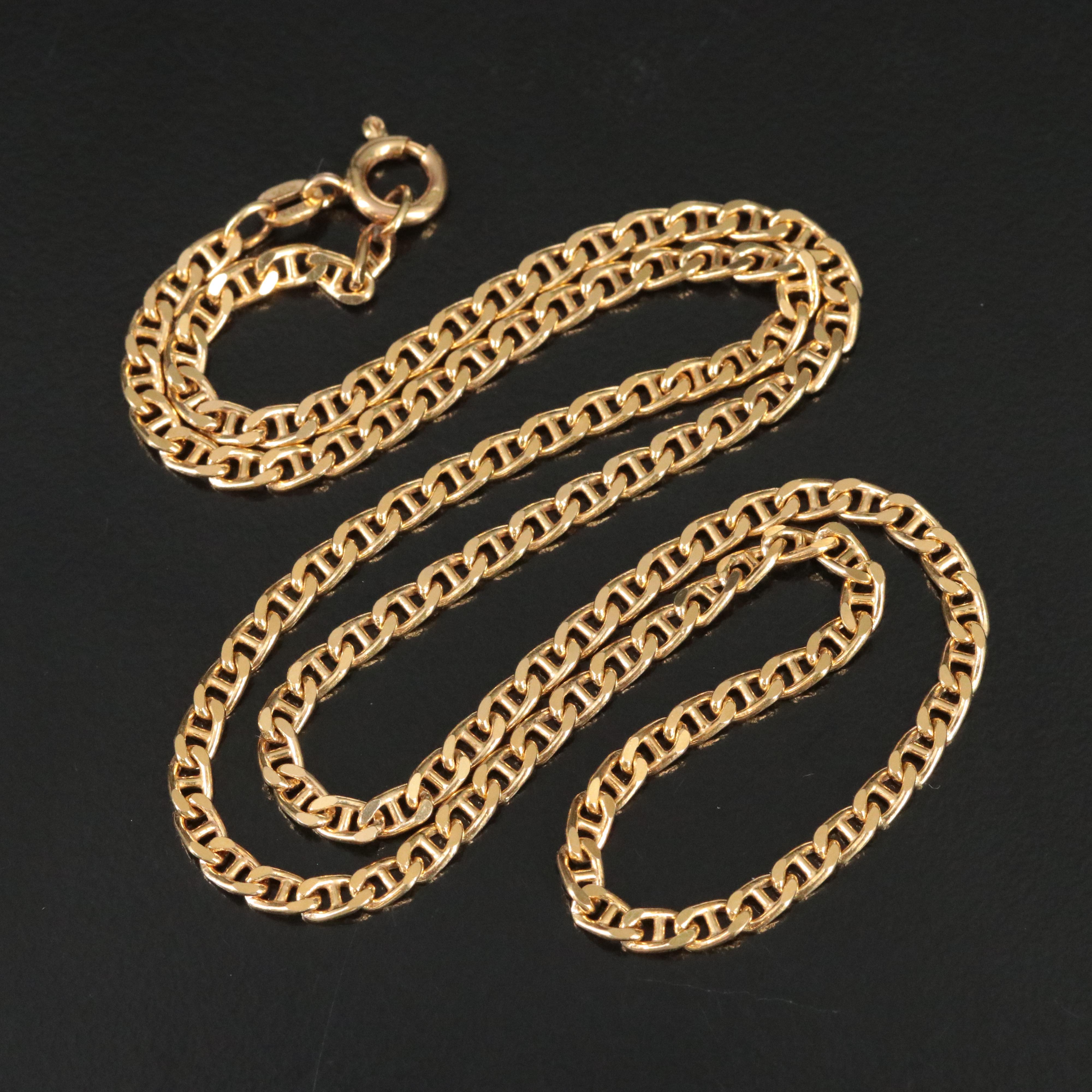 Italian 14K Mariner Chain Necklace