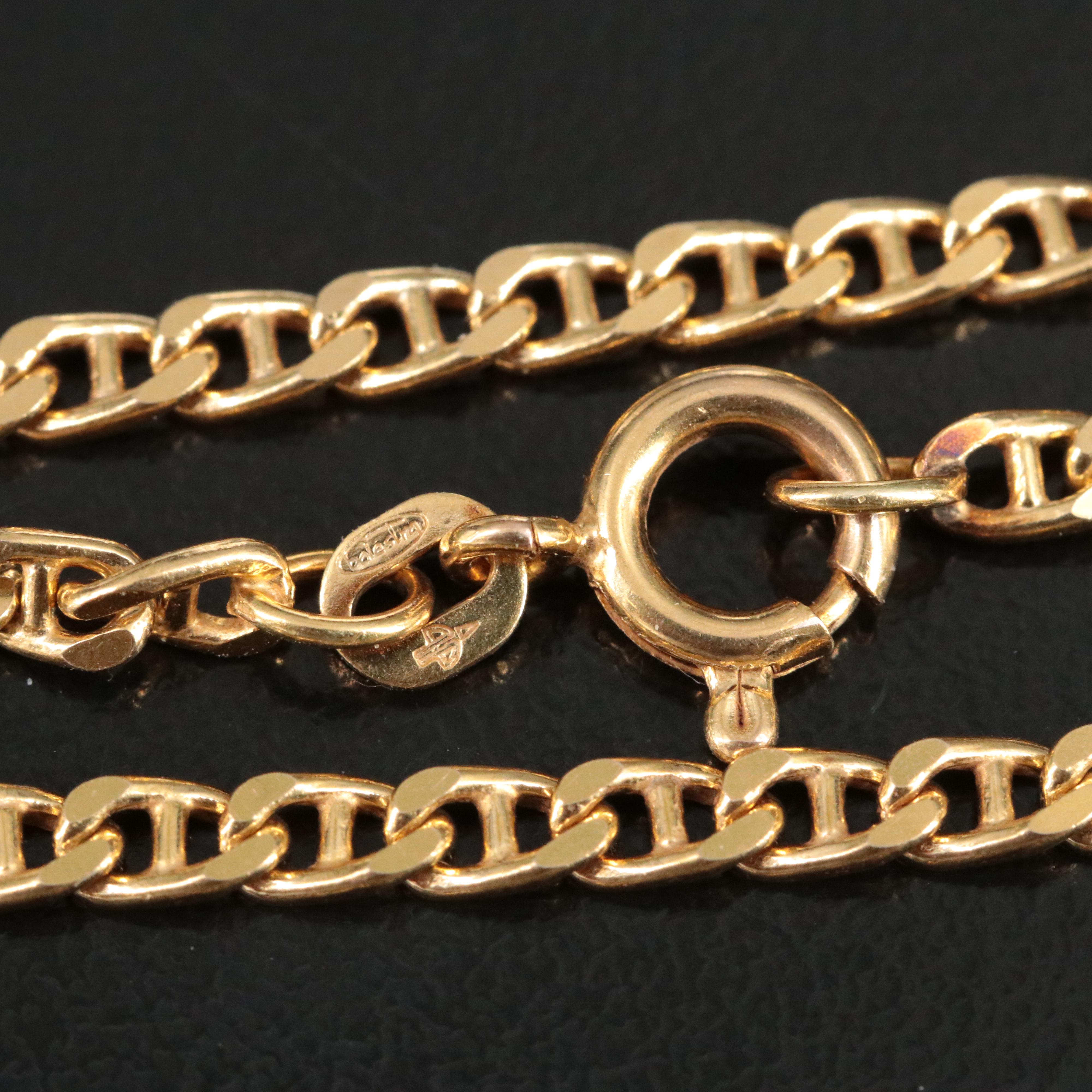 Italian 14K Mariner Chain Necklace