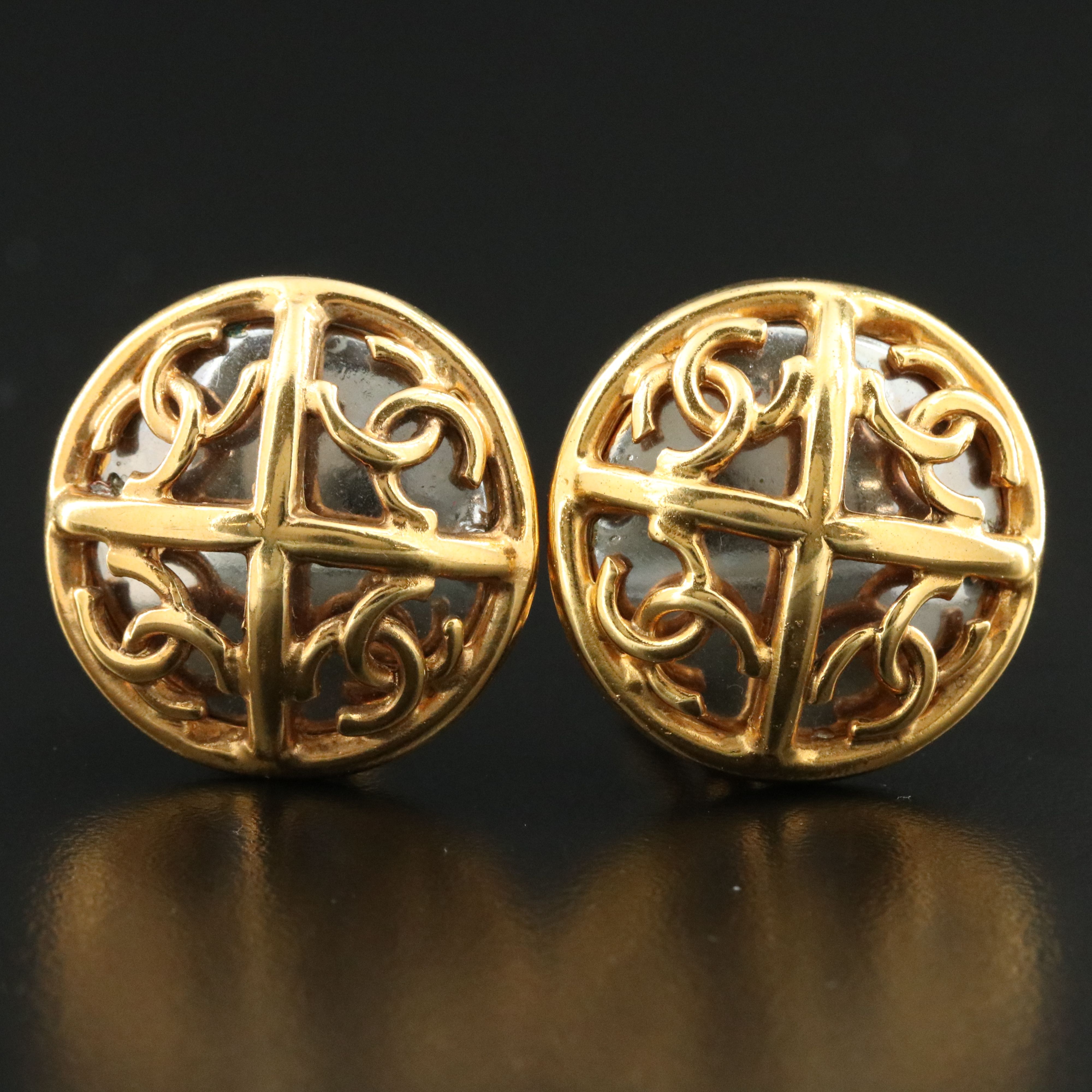 Chanel CC Clip Earrings