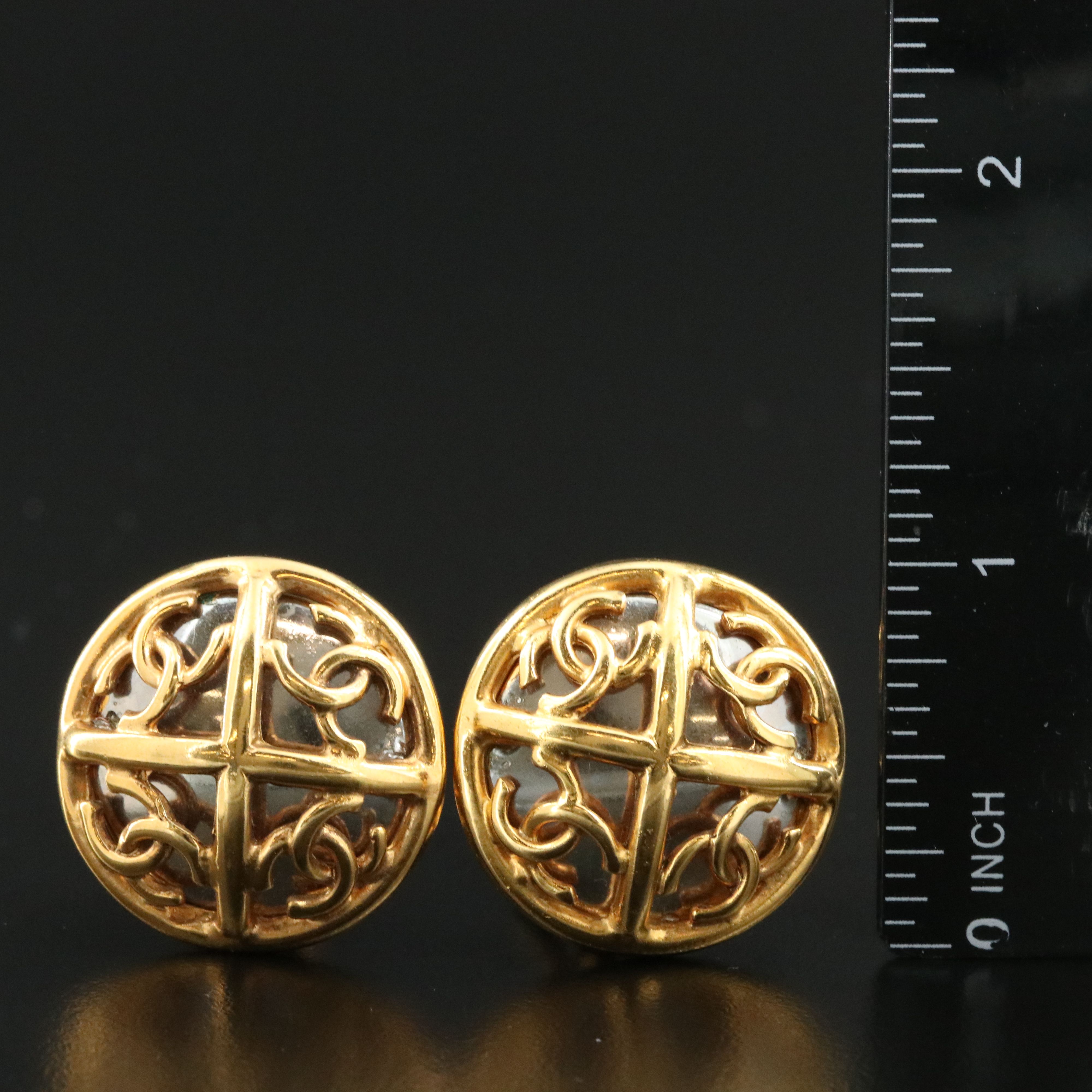 Chanel CC Clip Earrings
