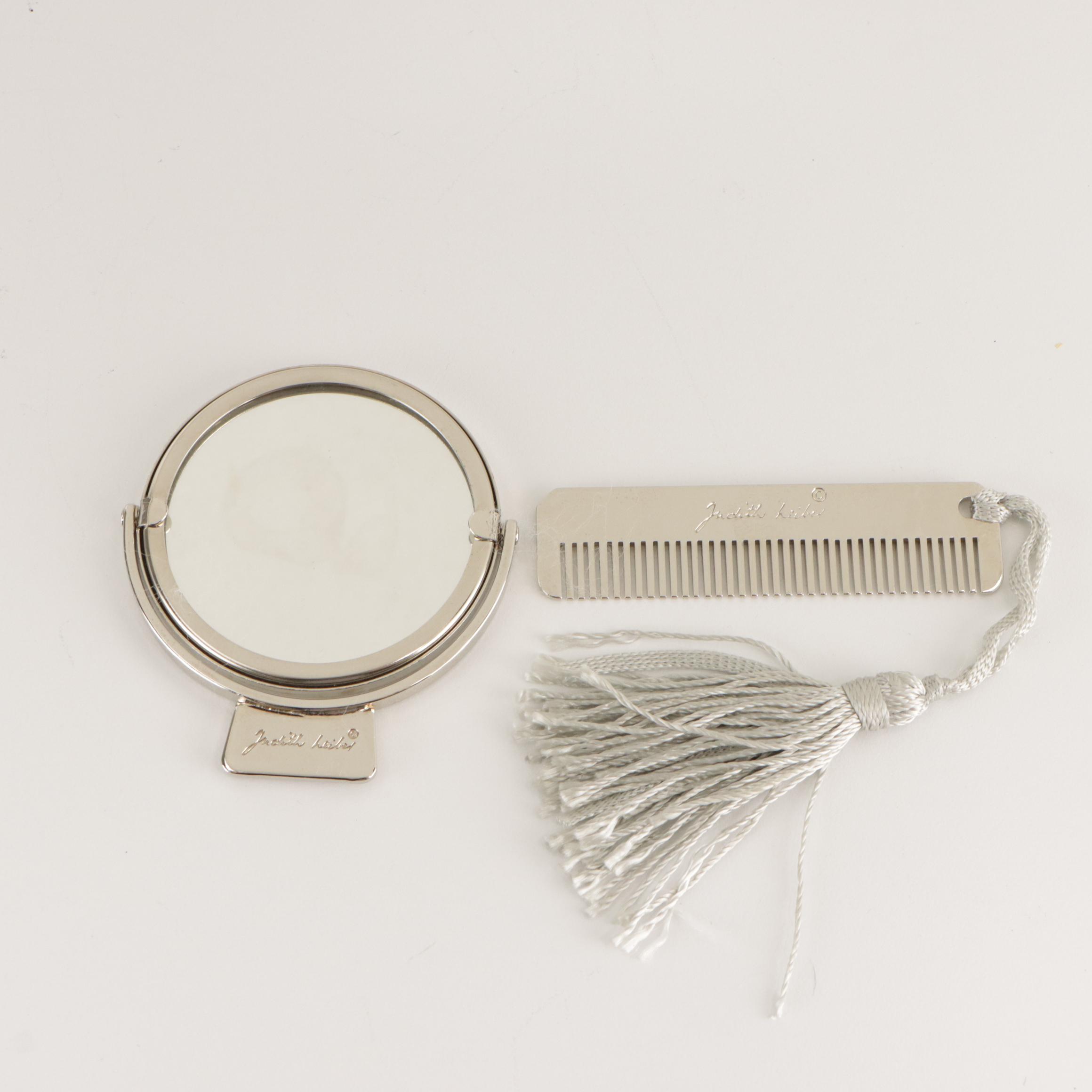 Judith Leiber Art Deco Gemstone Frame Lizard Skin Evening Bag with Accessories