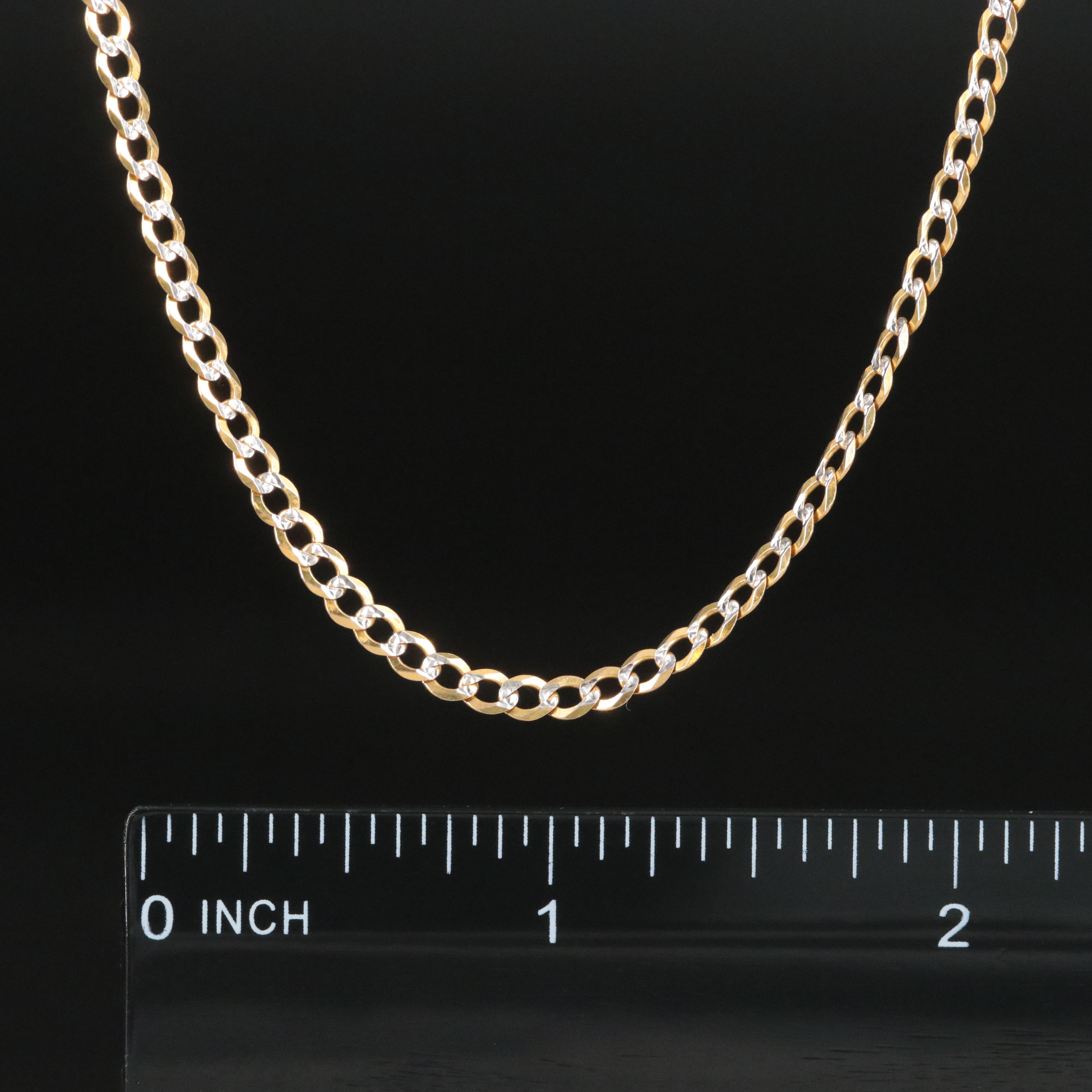 14K Two-Tone Curb Chain Necklace