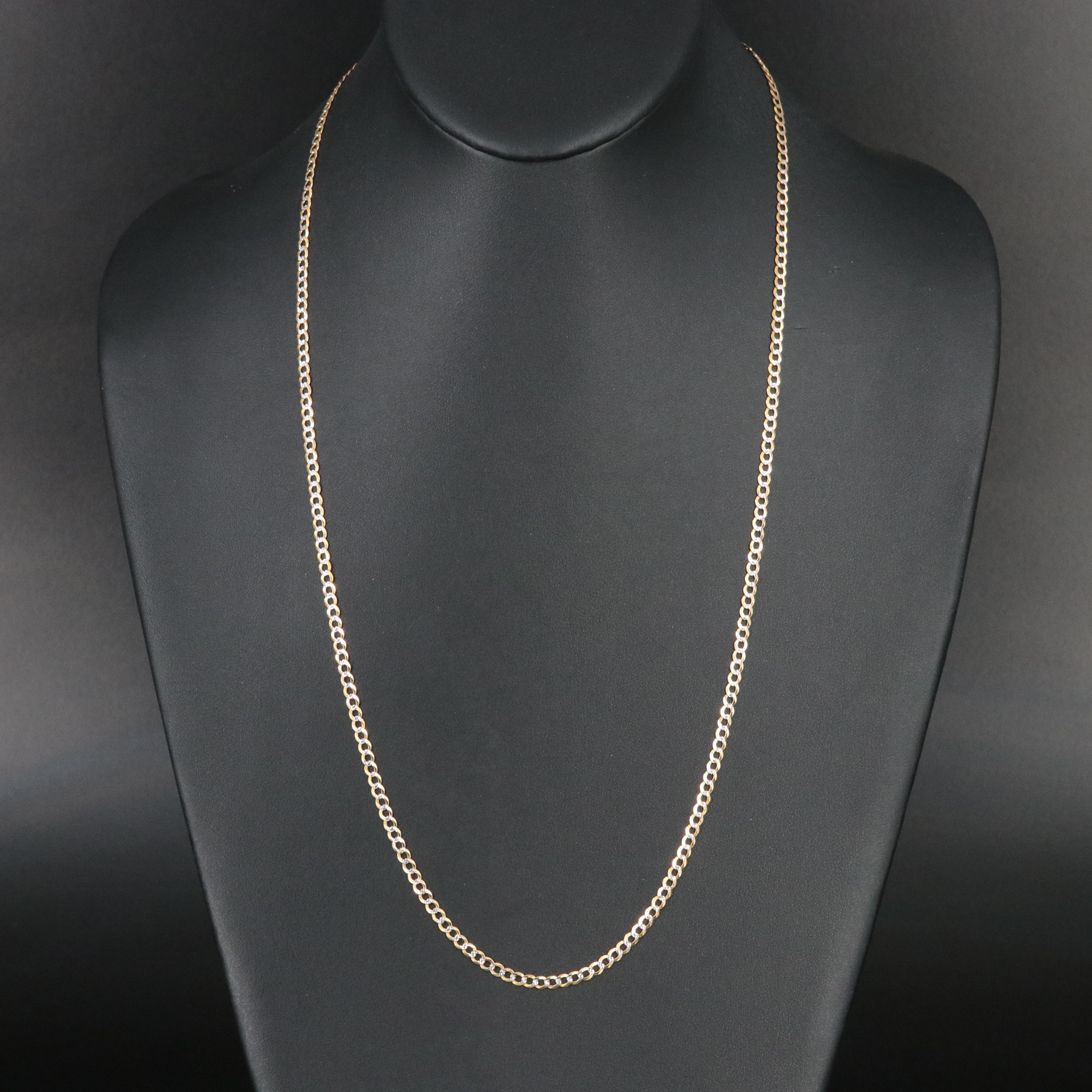 14K Two-Tone Curb Chain Necklace