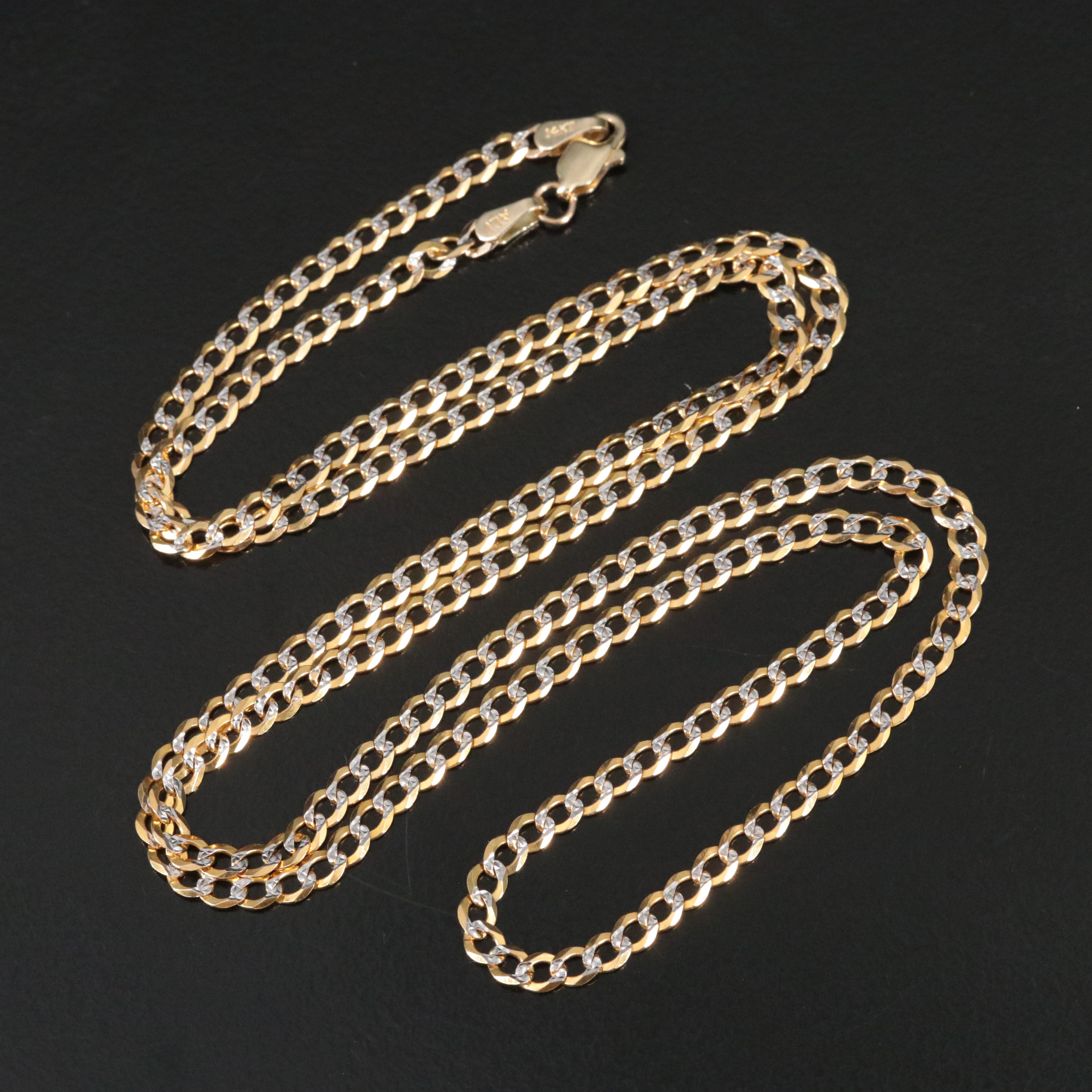14K Two-Tone Curb Chain Necklace