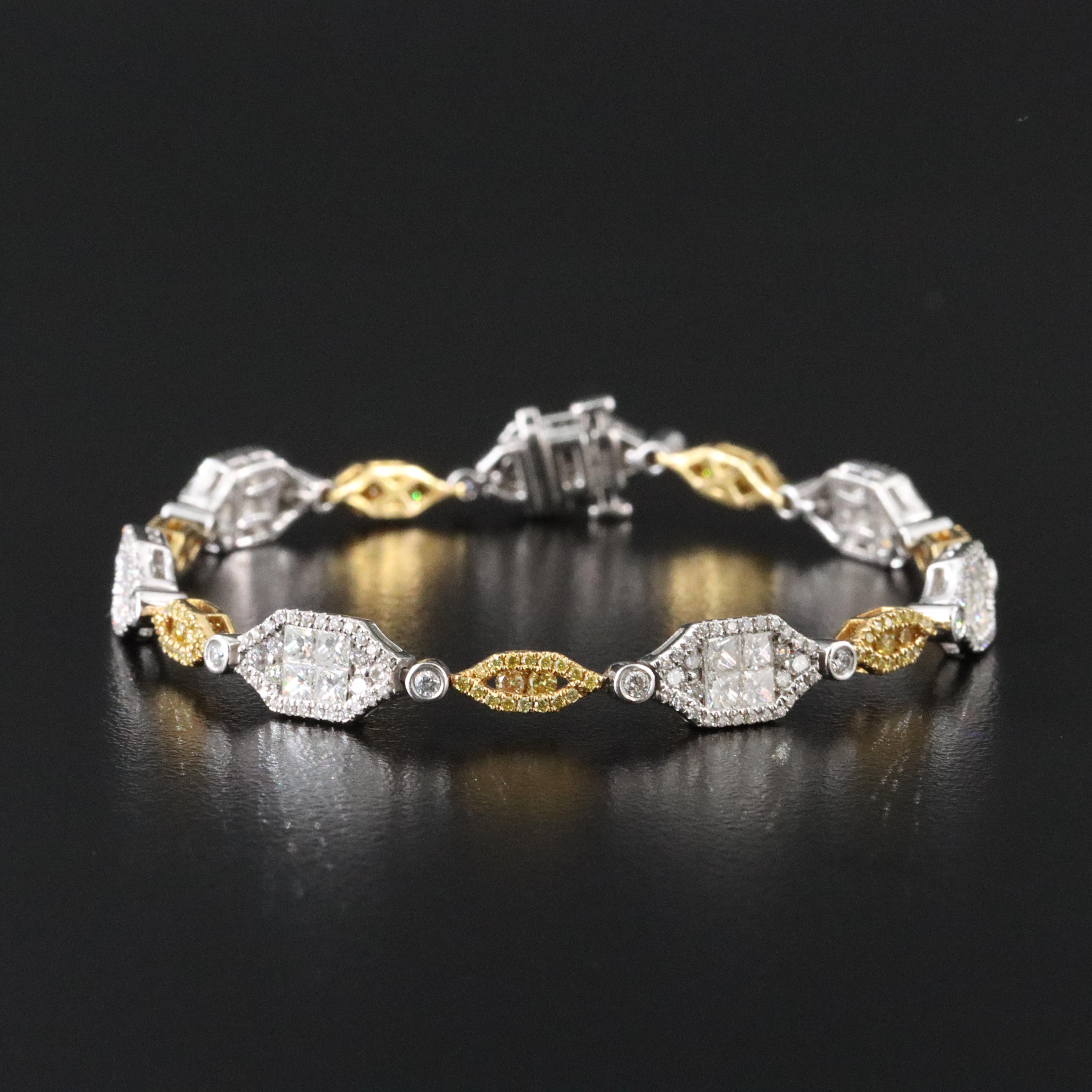 Gregg Ruth 18K 4.10 CTW Diamond Two-Tone Bracelet