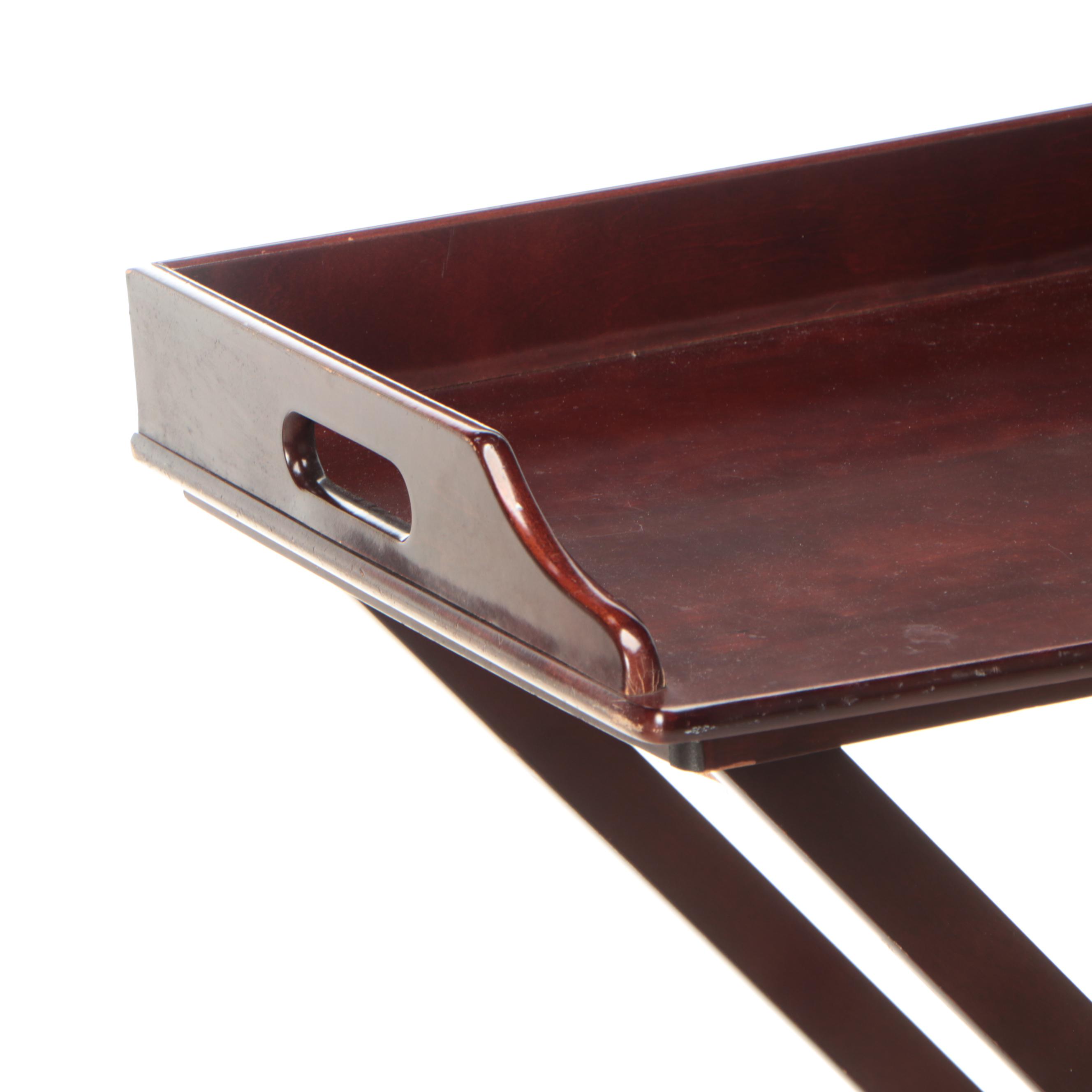 The Bombay Company Mahogany Finish Butler's Tray Table