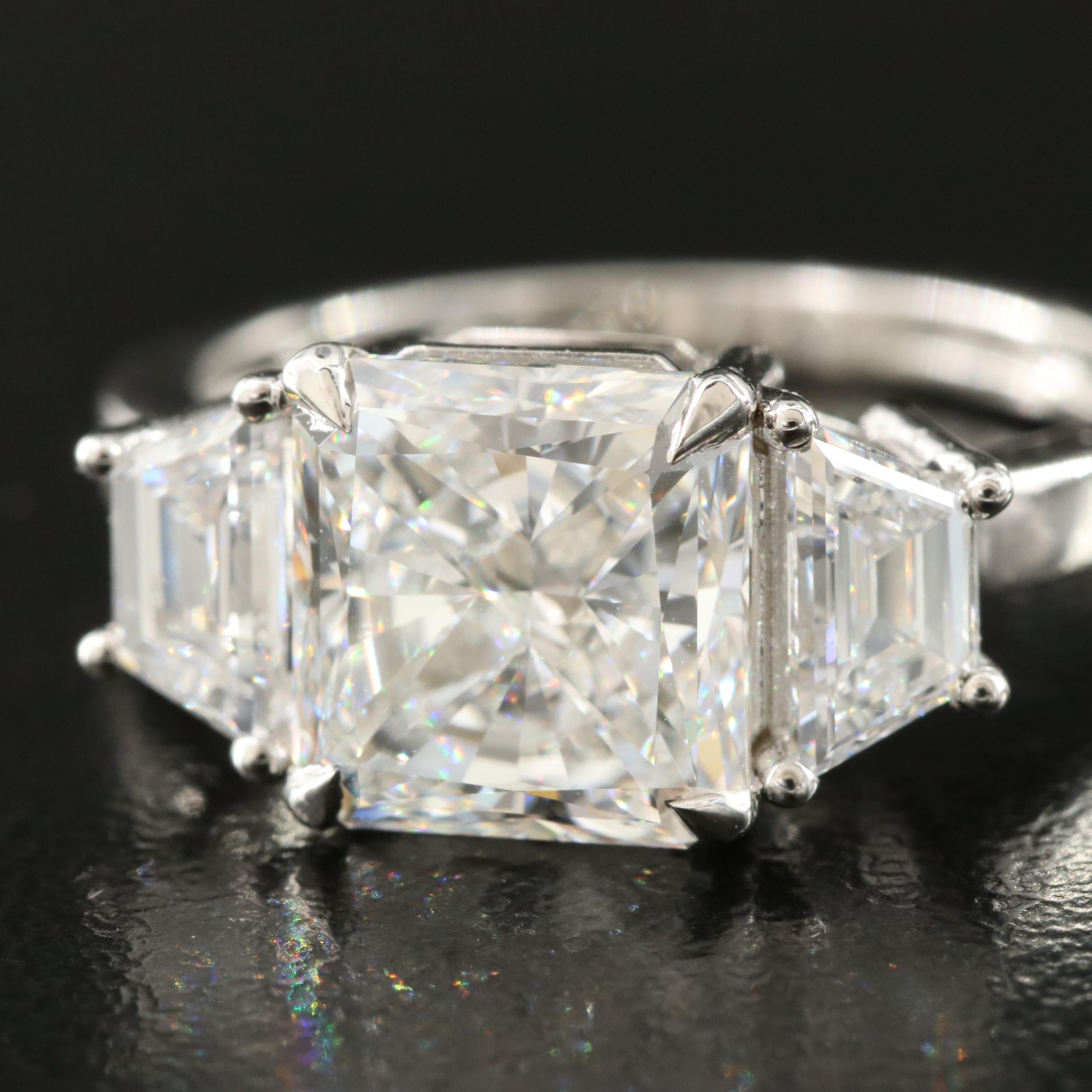 14K 4.16 CTW Lab Grown Diamond Ring with IGI Report