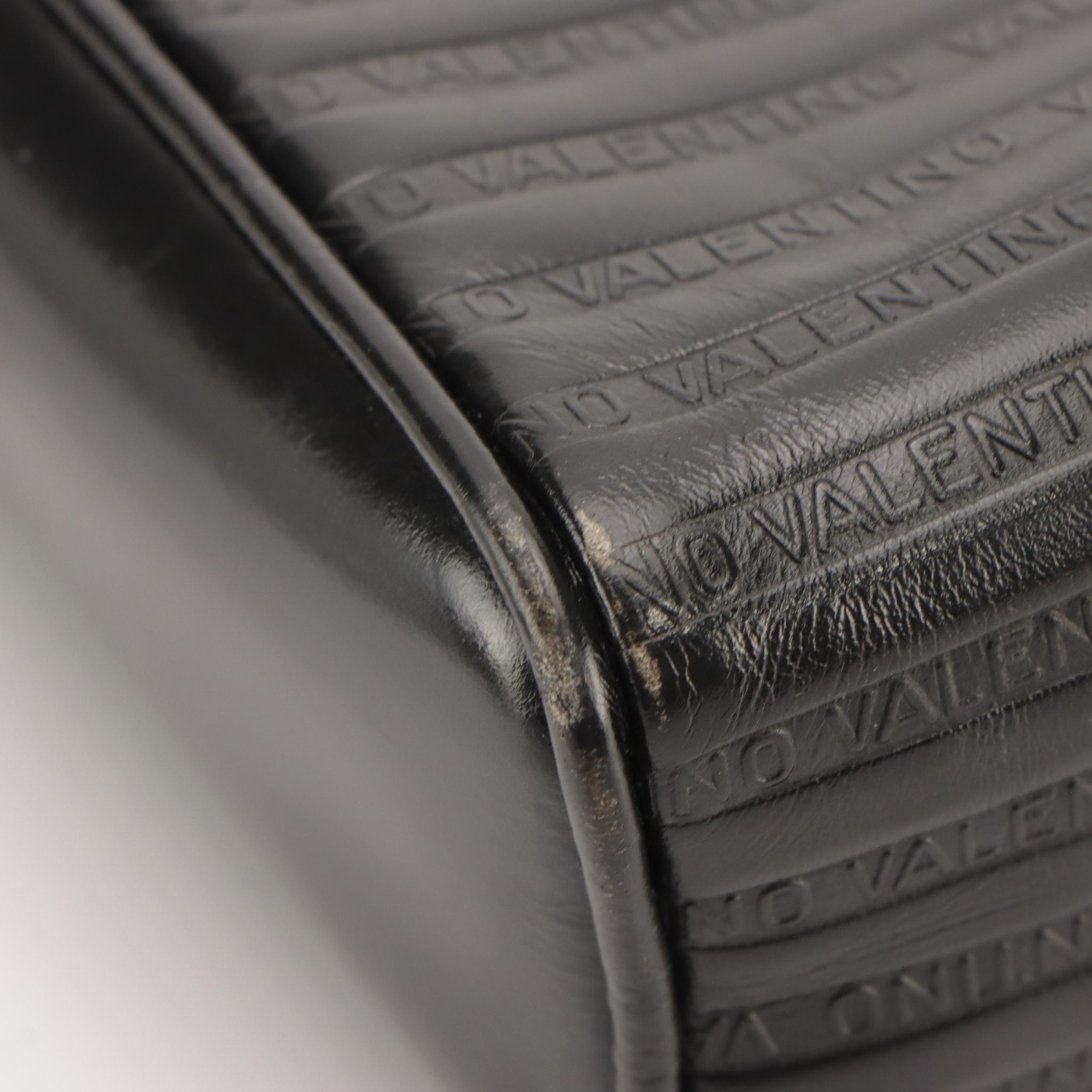 Mario Valentino Camera Bag and Zip Clutch in Logo Leather