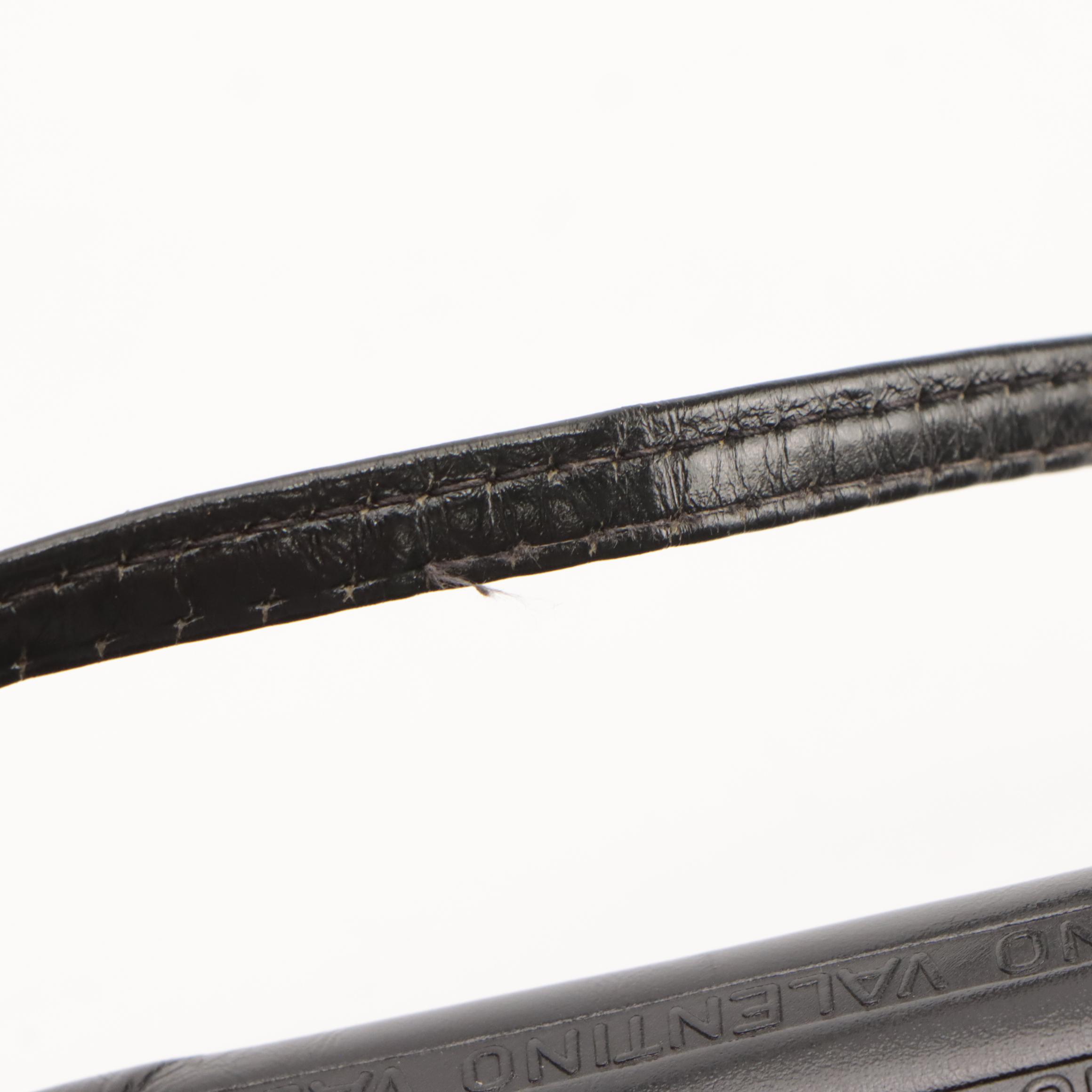 Mario Valentino Camera Bag and Zip Clutch in Logo Leather