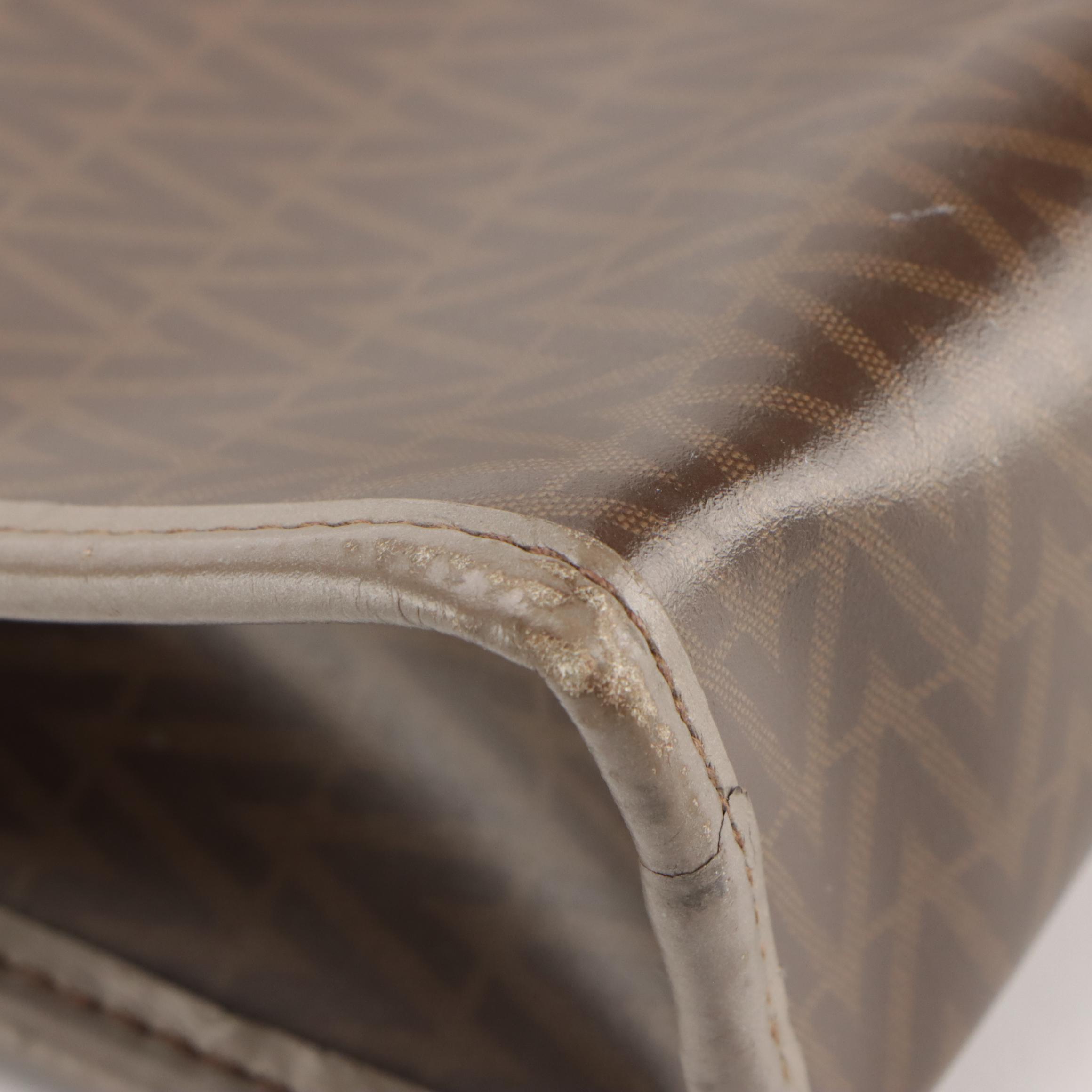 Mario Valentino Camera Bag and Zip Clutch in Logo Leather