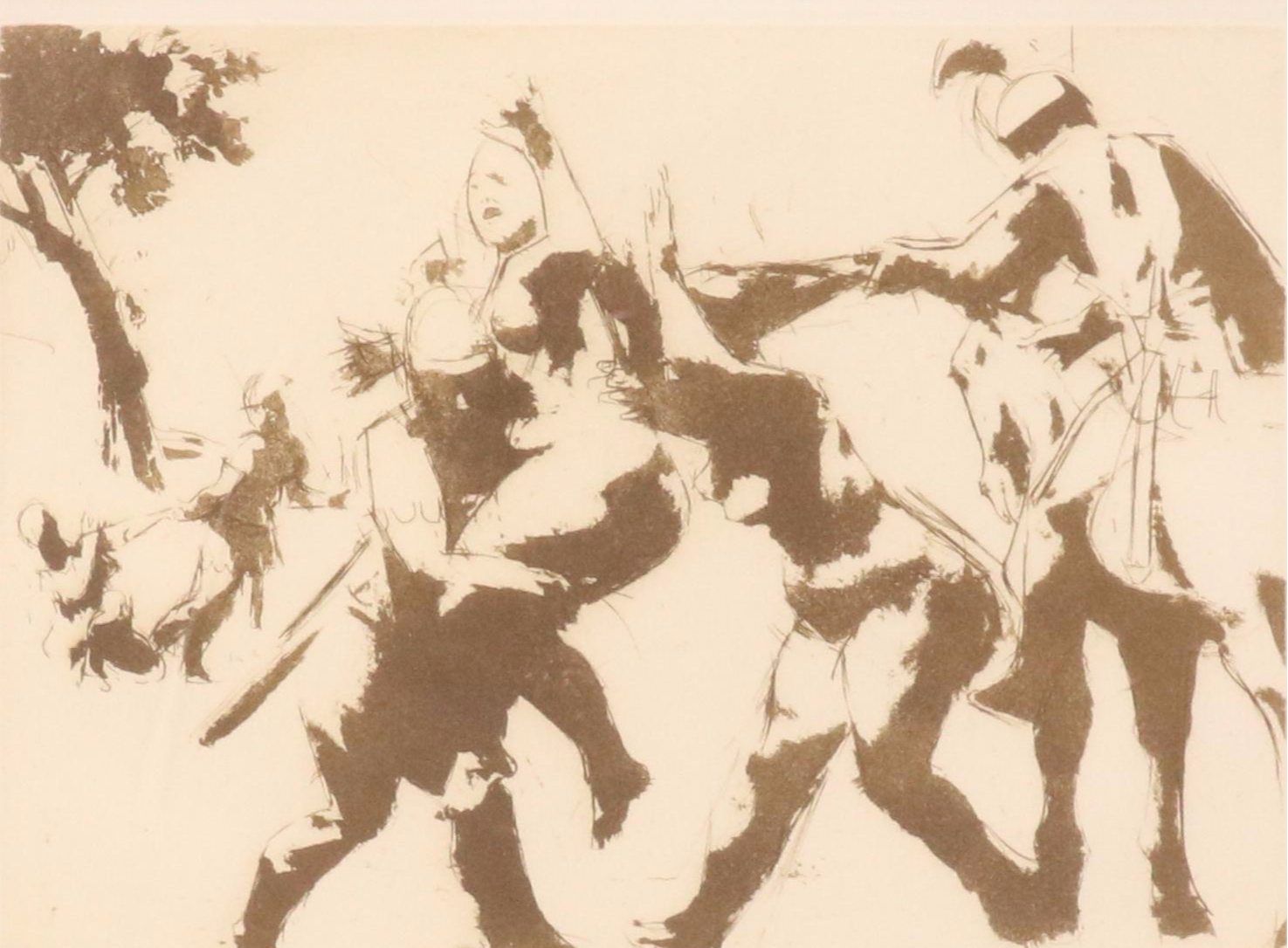 Jack Levine Figural Modern Aquatint