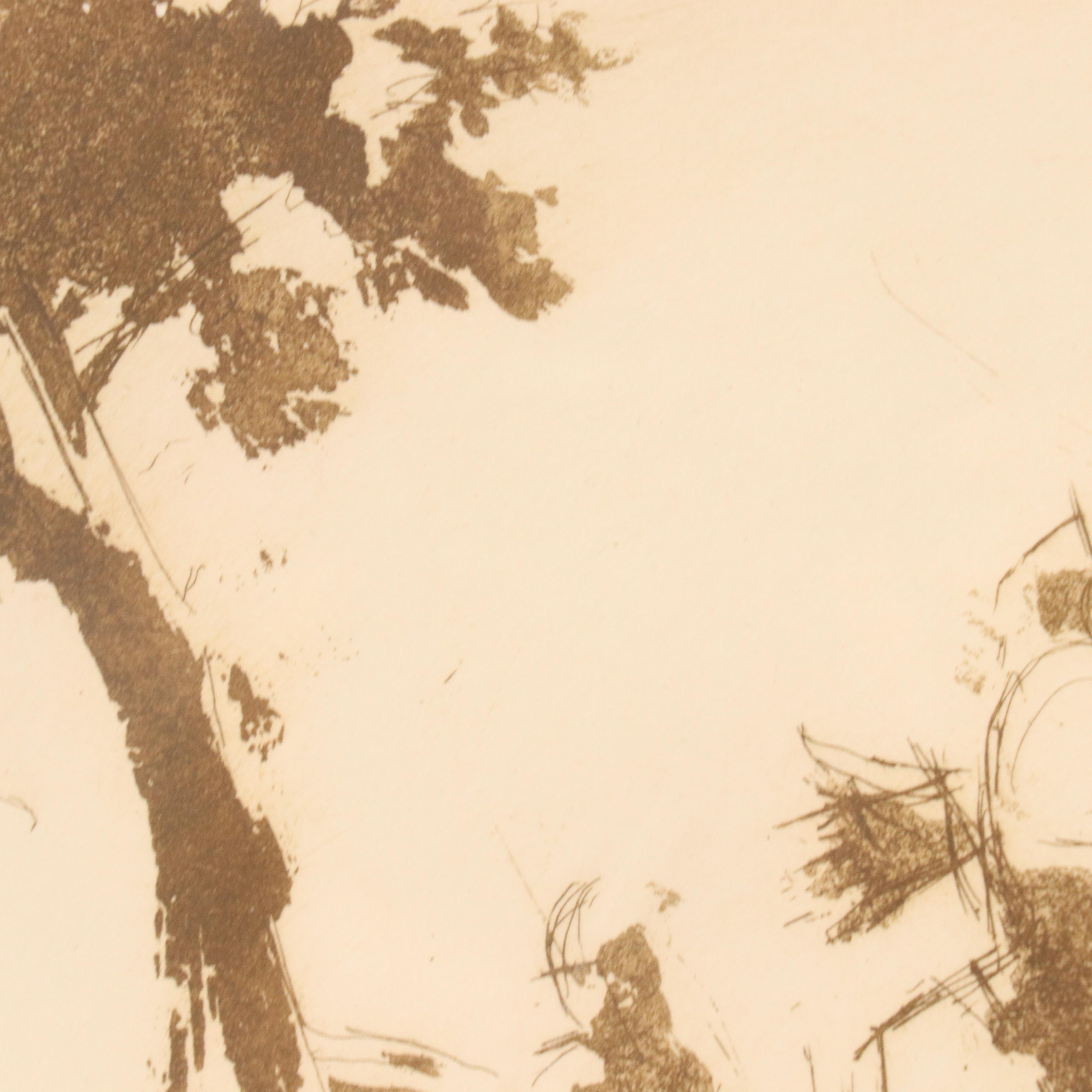 Jack Levine Figural Modern Aquatint