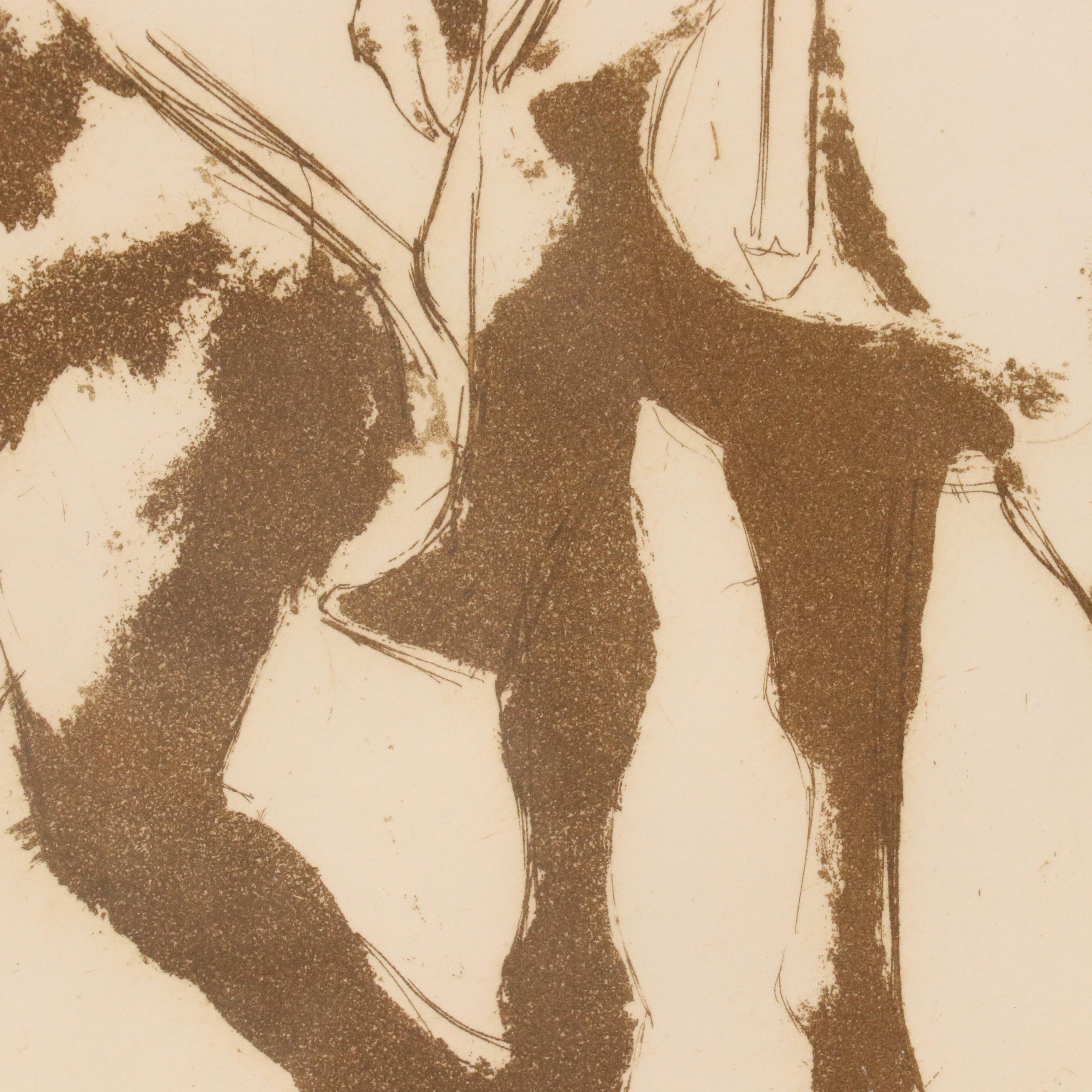 Jack Levine Figural Modern Aquatint