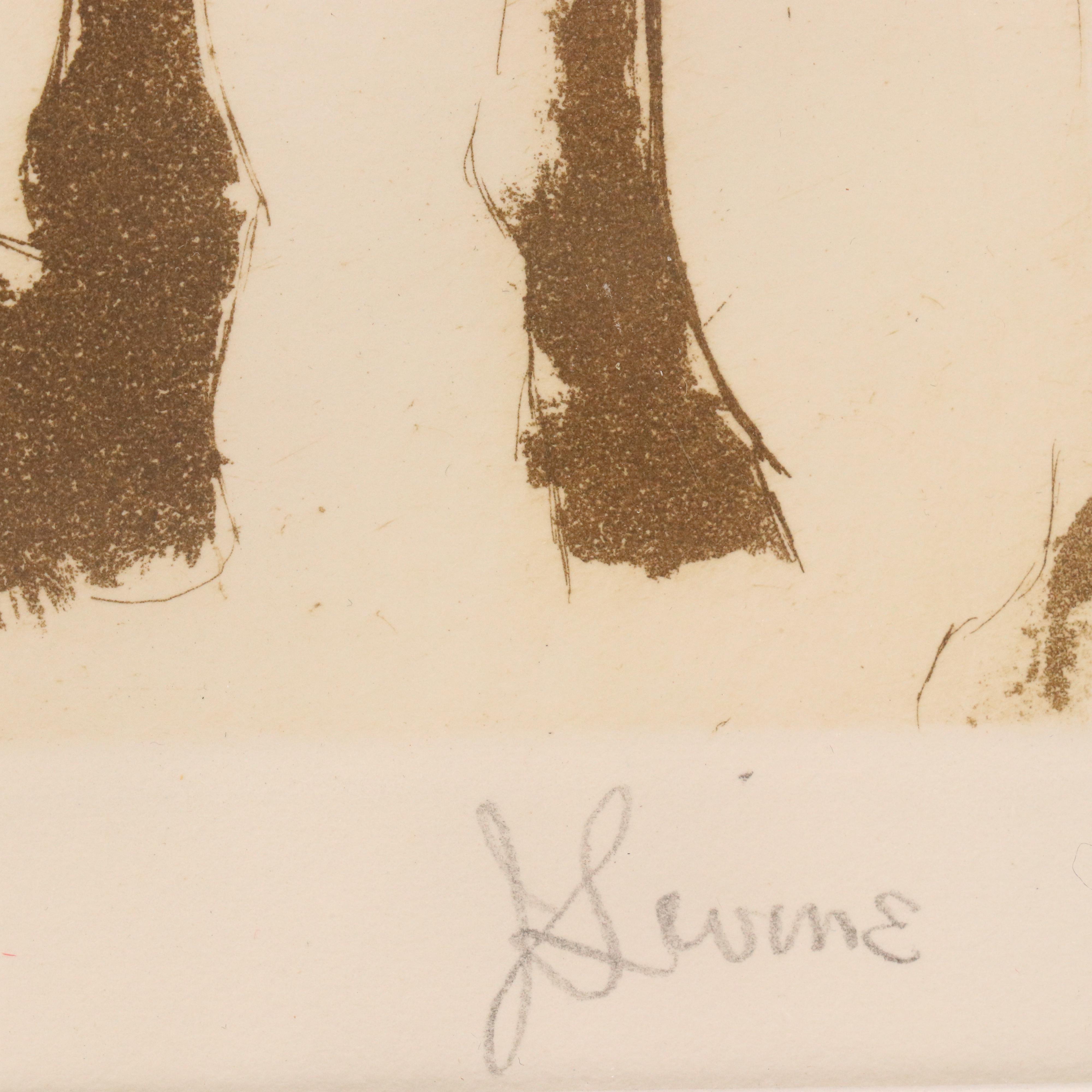 Jack Levine Figural Modern Aquatint