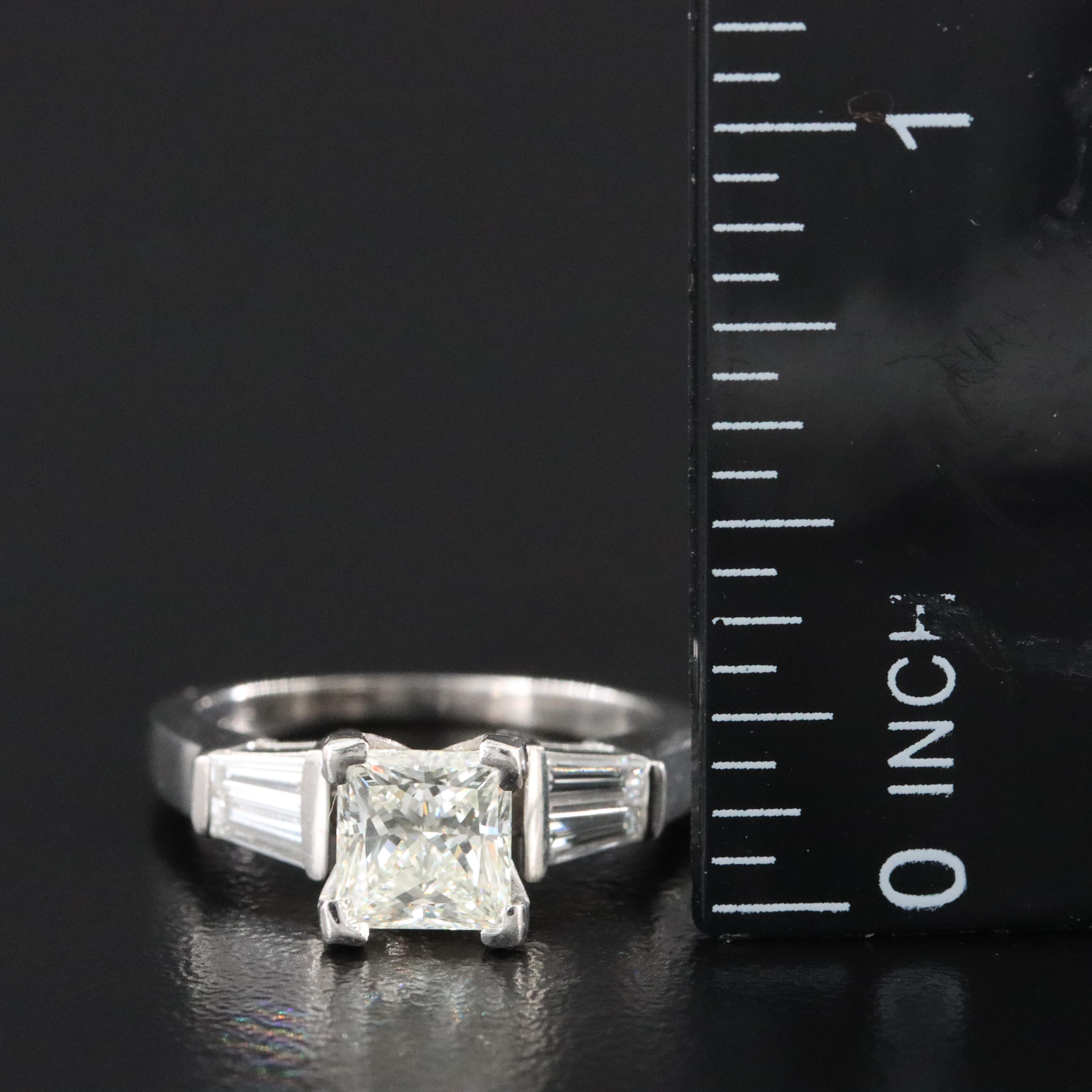 Platinum 1.42 CTW Diamond Ring with Online GIA Report