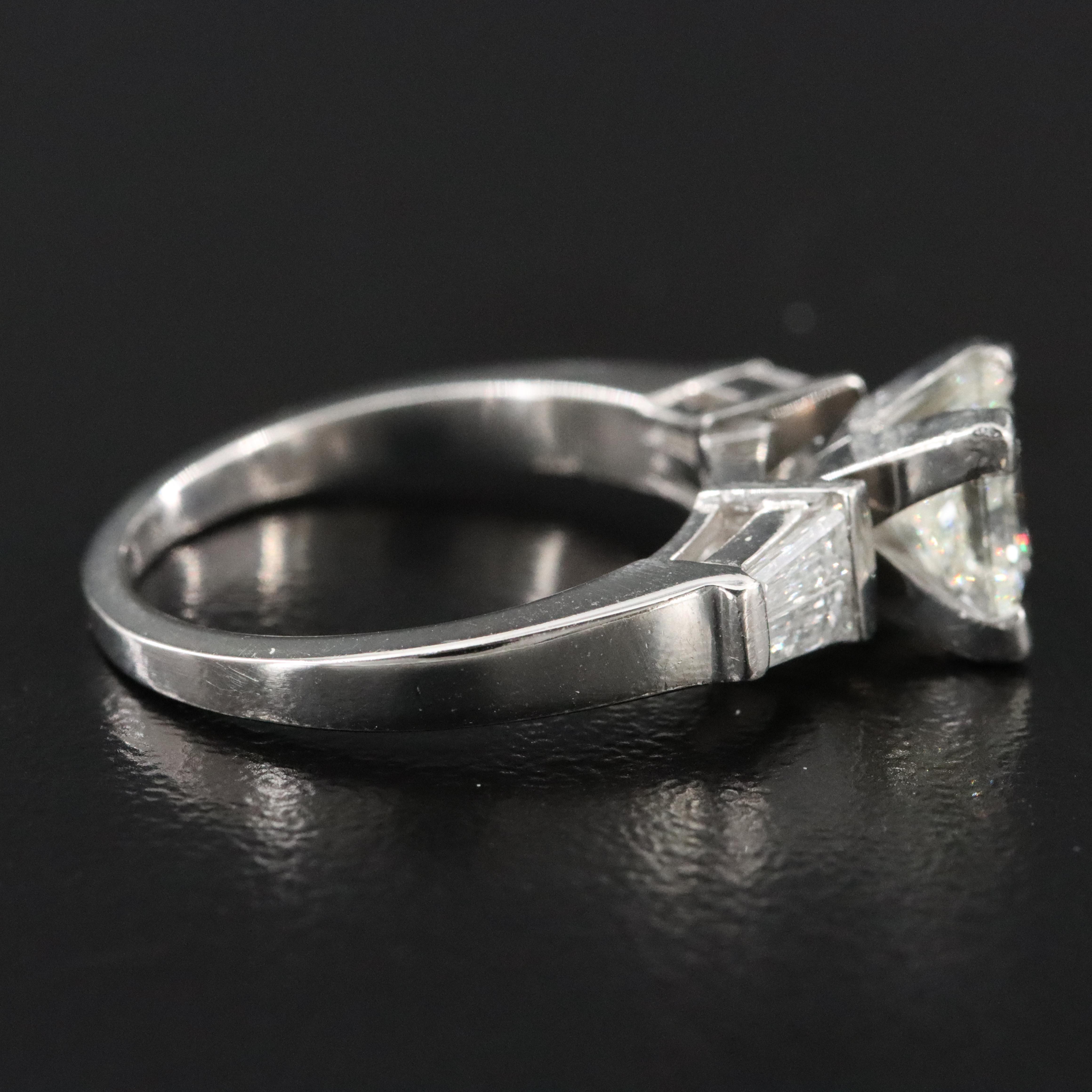 Platinum 1.42 CTW Diamond Ring with Online GIA Report