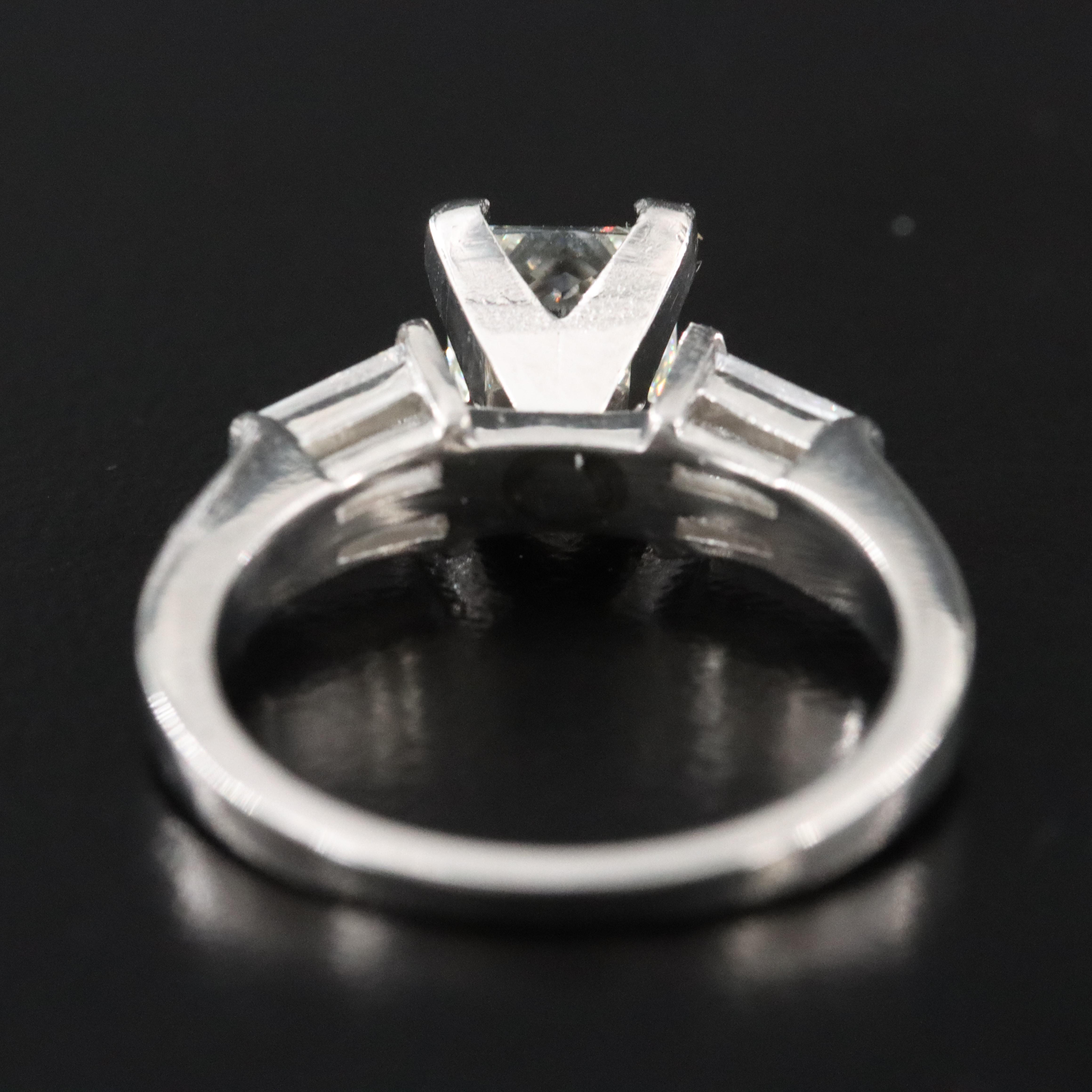 Platinum 1.42 CTW Diamond Ring with Online GIA Report