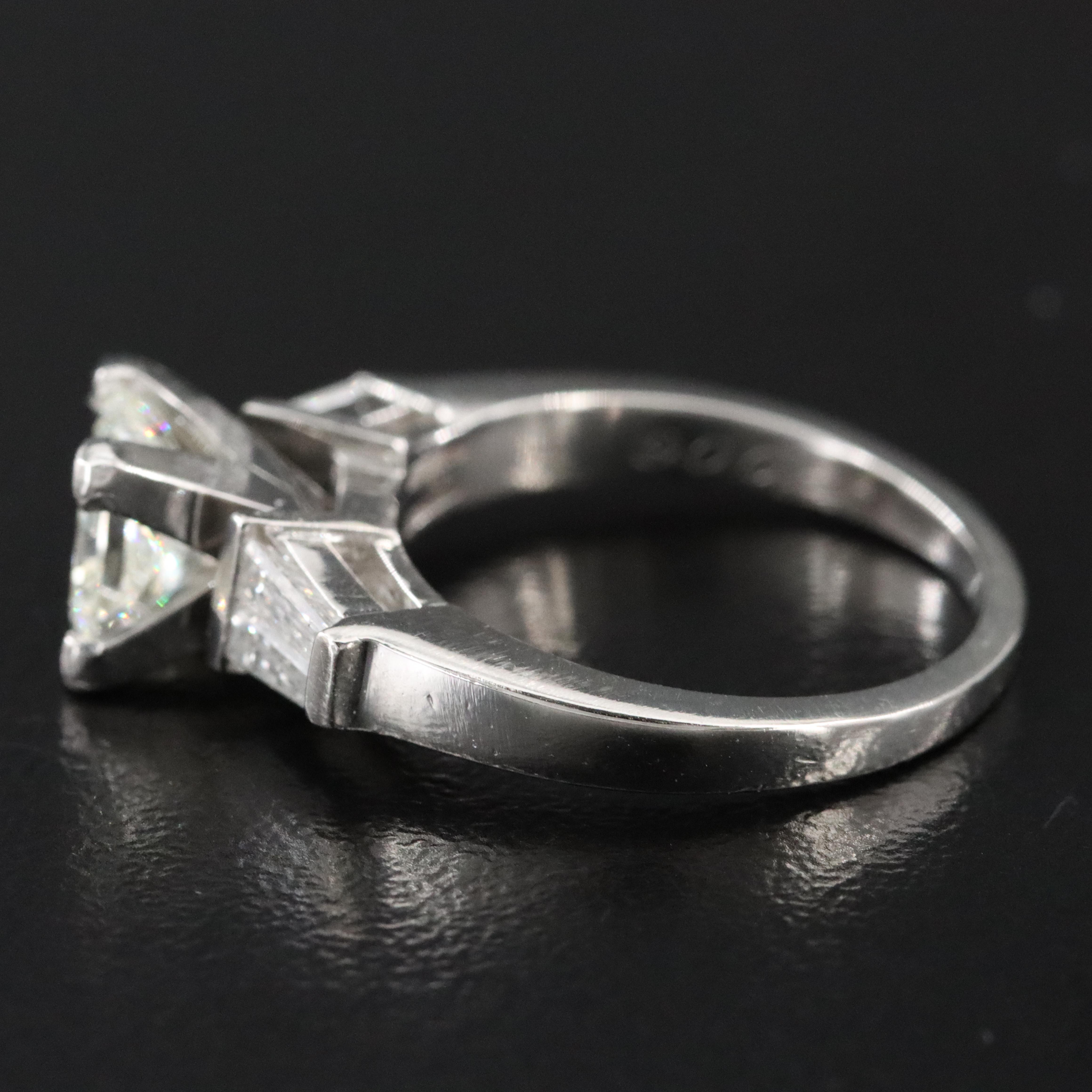 Platinum 1.42 CTW Diamond Ring with Online GIA Report