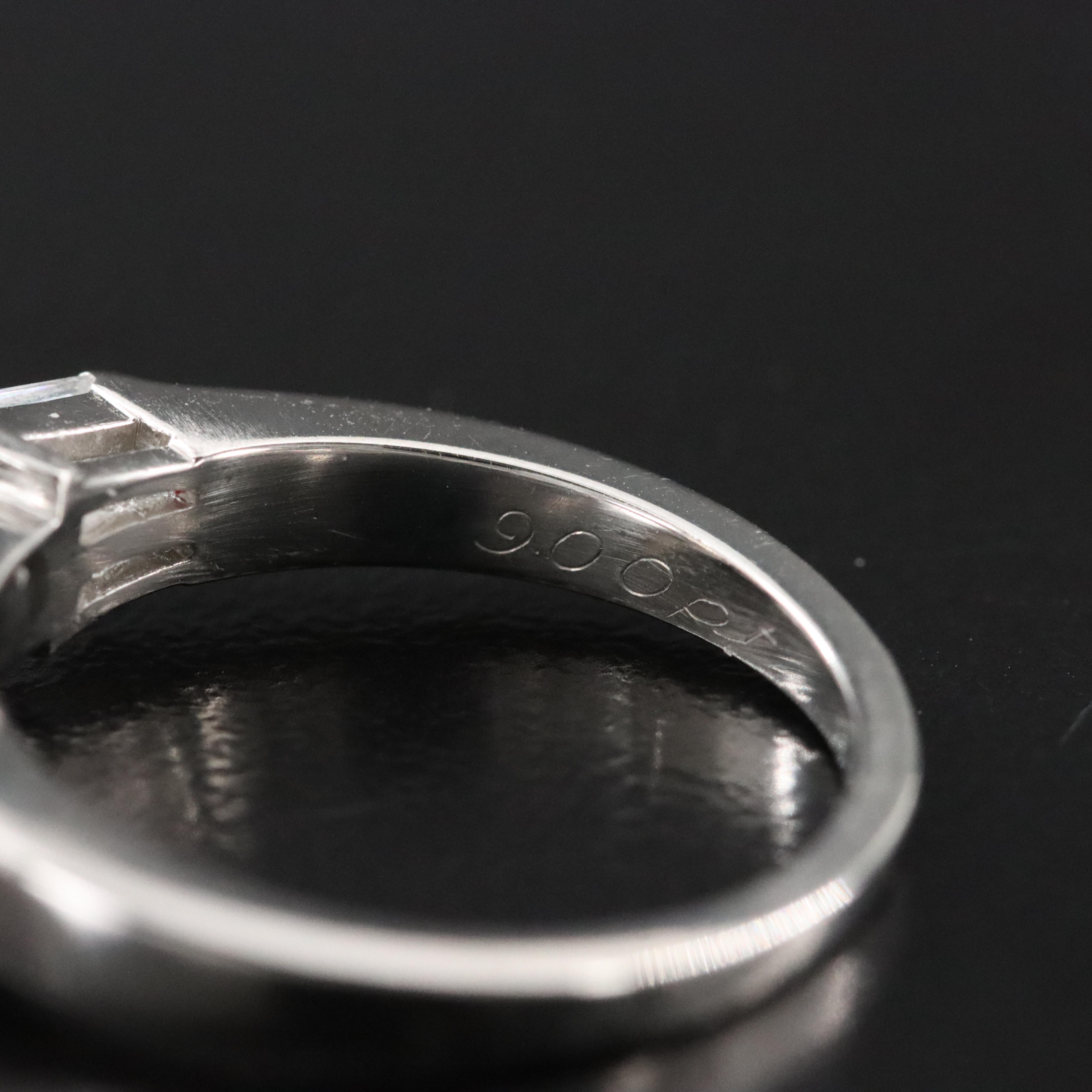 Platinum 1.42 CTW Diamond Ring with Online GIA Report