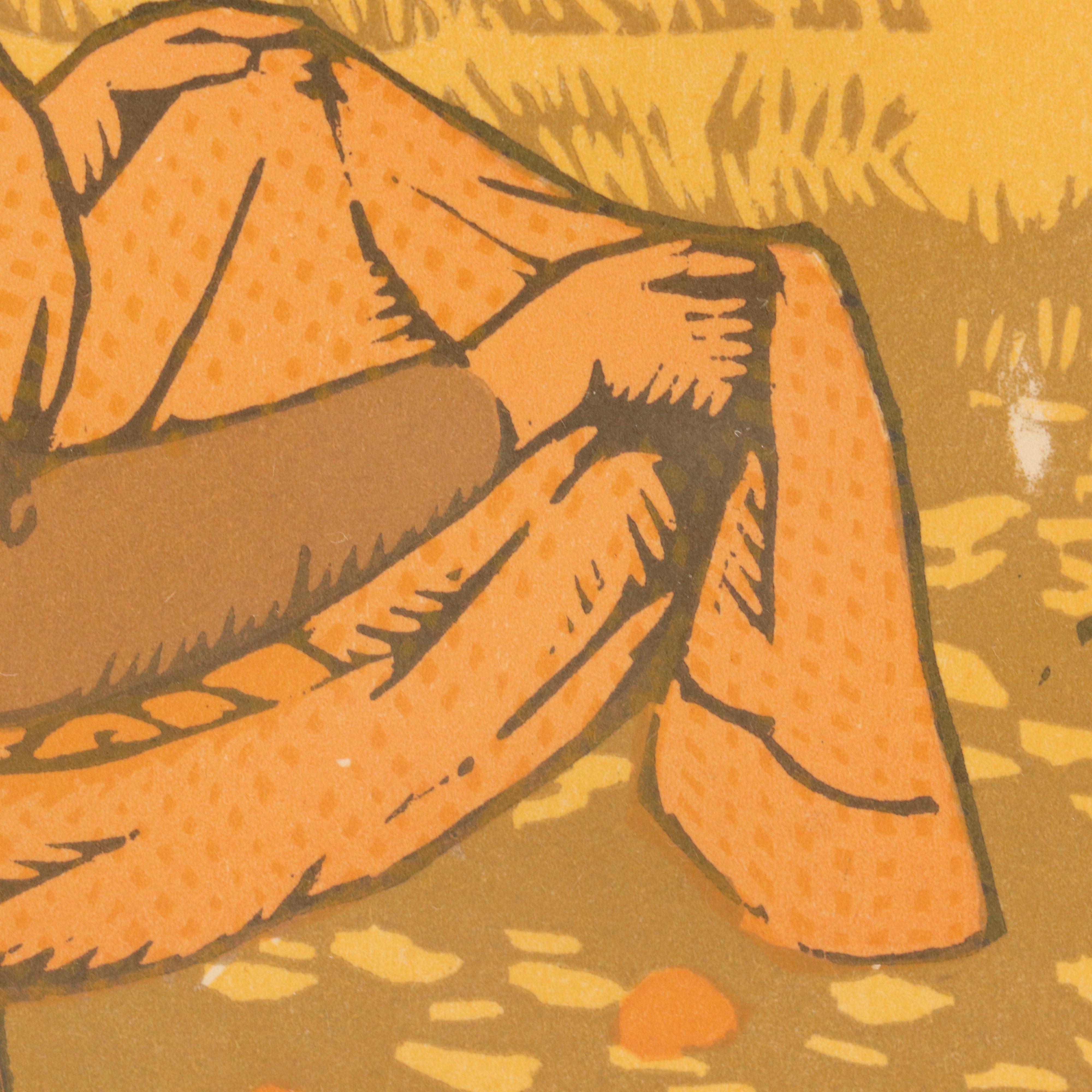 Gustave Baumann Woodcut "October" from "All the Year Round," 1912