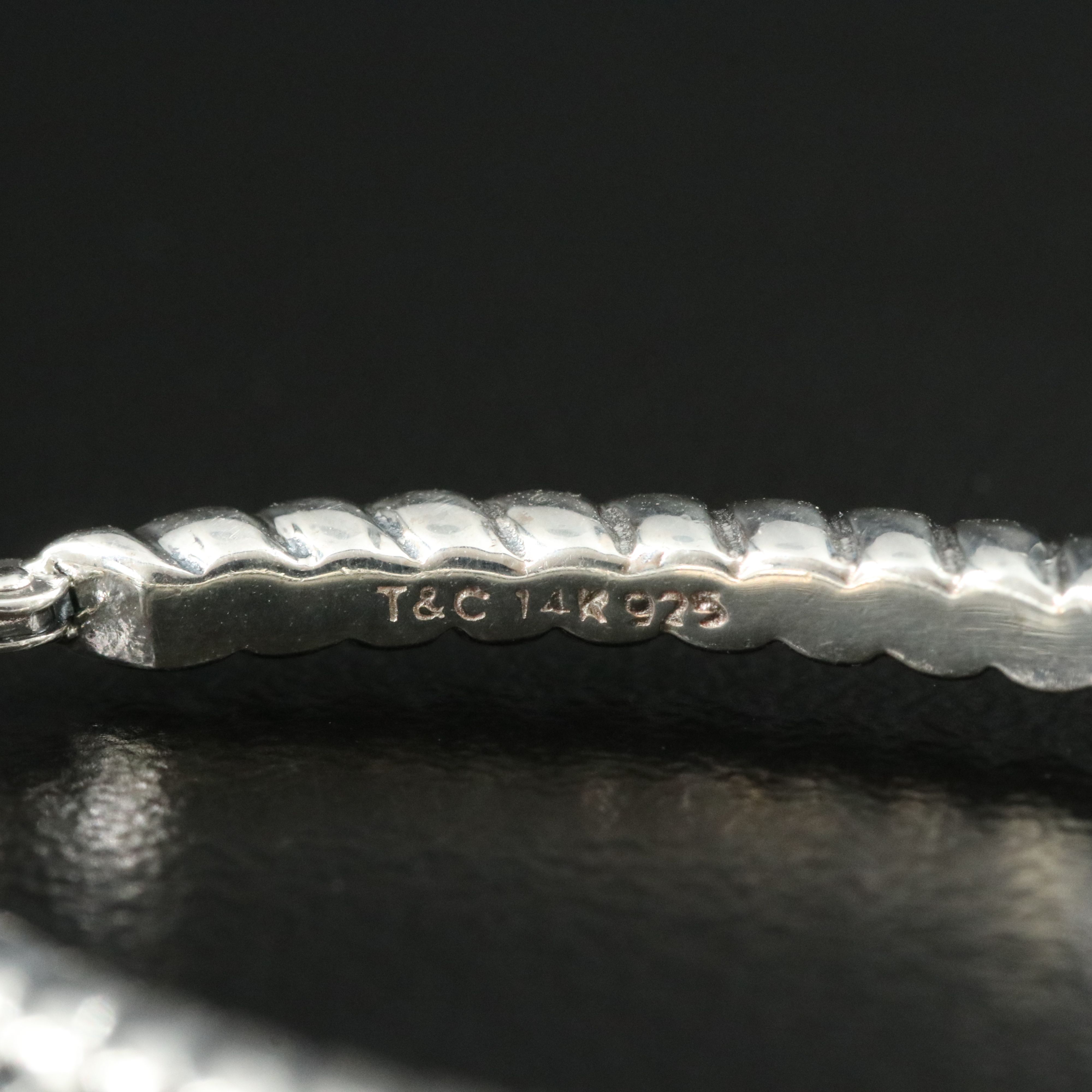 Sterling Diamond Oval Hoop Cluster Earrings with 14K Accent