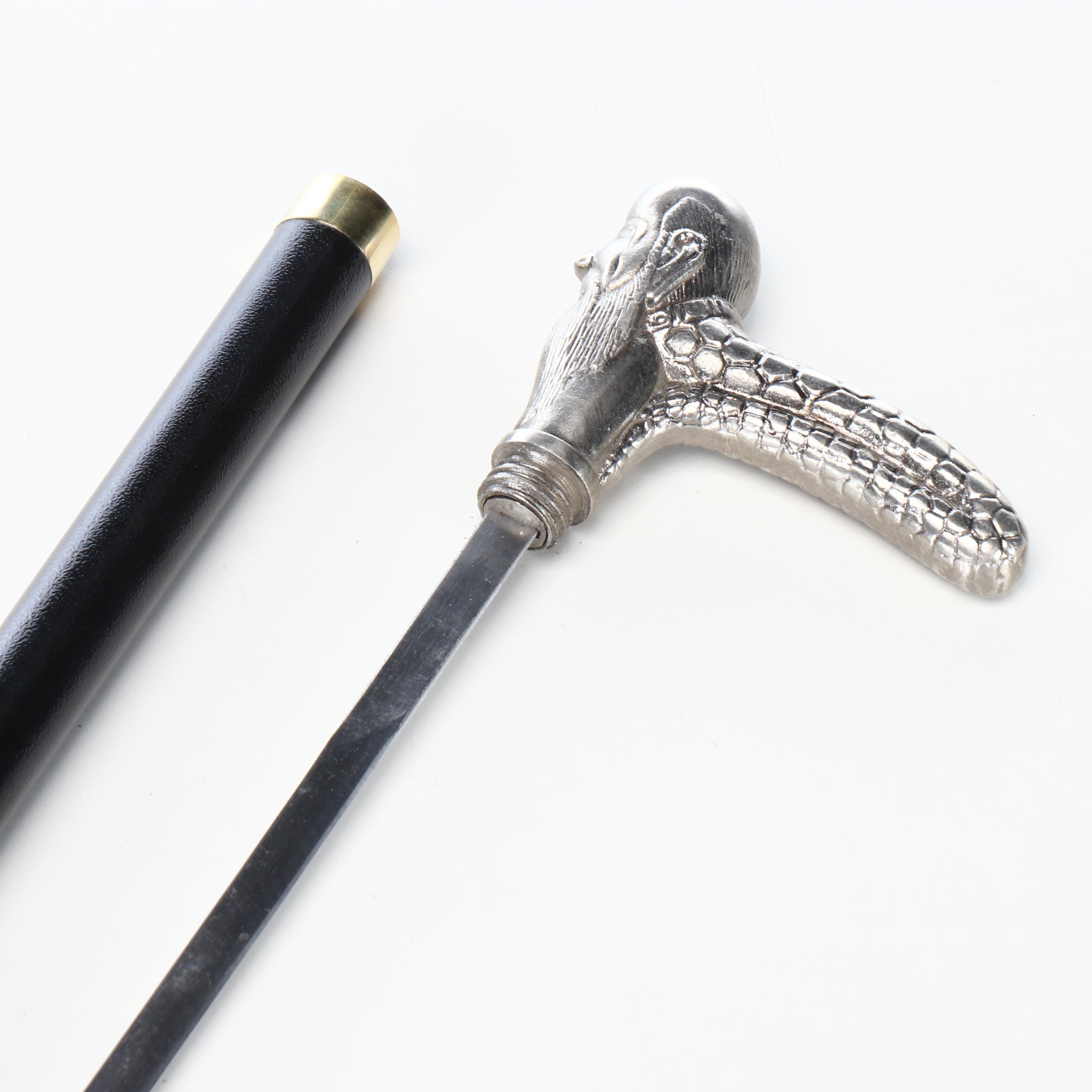 Chinese Wise Elder Handle Sword Cane